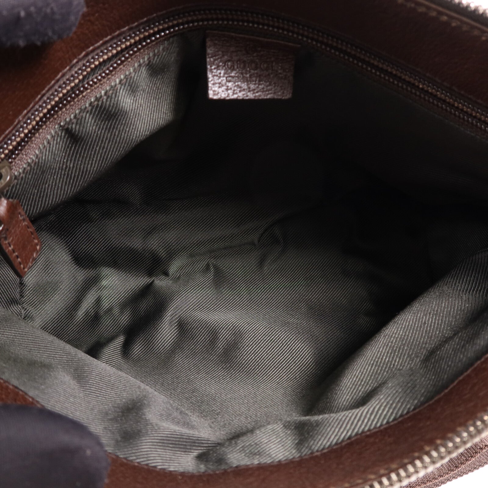 GUCCI 帆布Shoulder Bag銀扣肩背袋