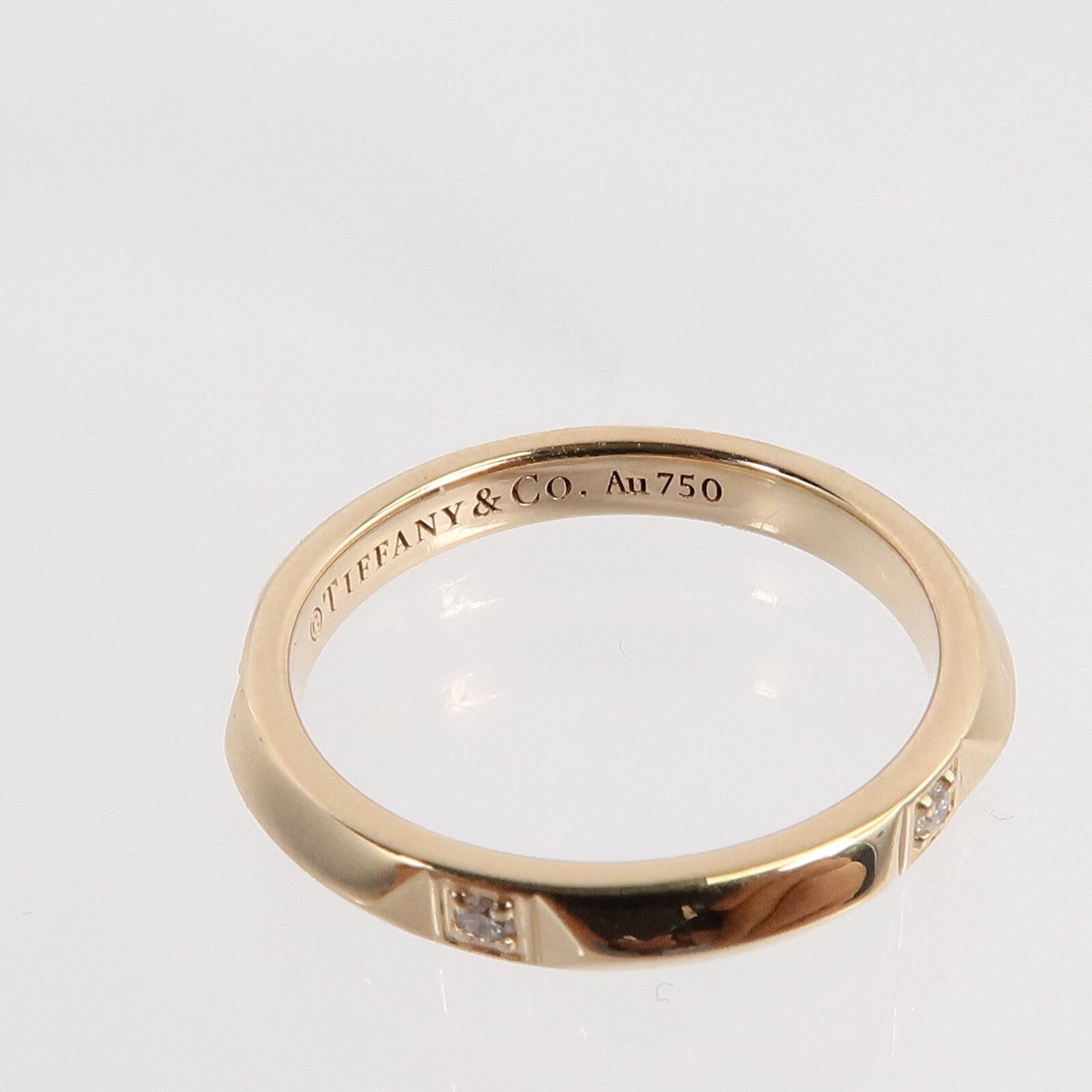 TIFFANY＆CO 18K玫瑰金True Band Diamond Ring鑽石戒指