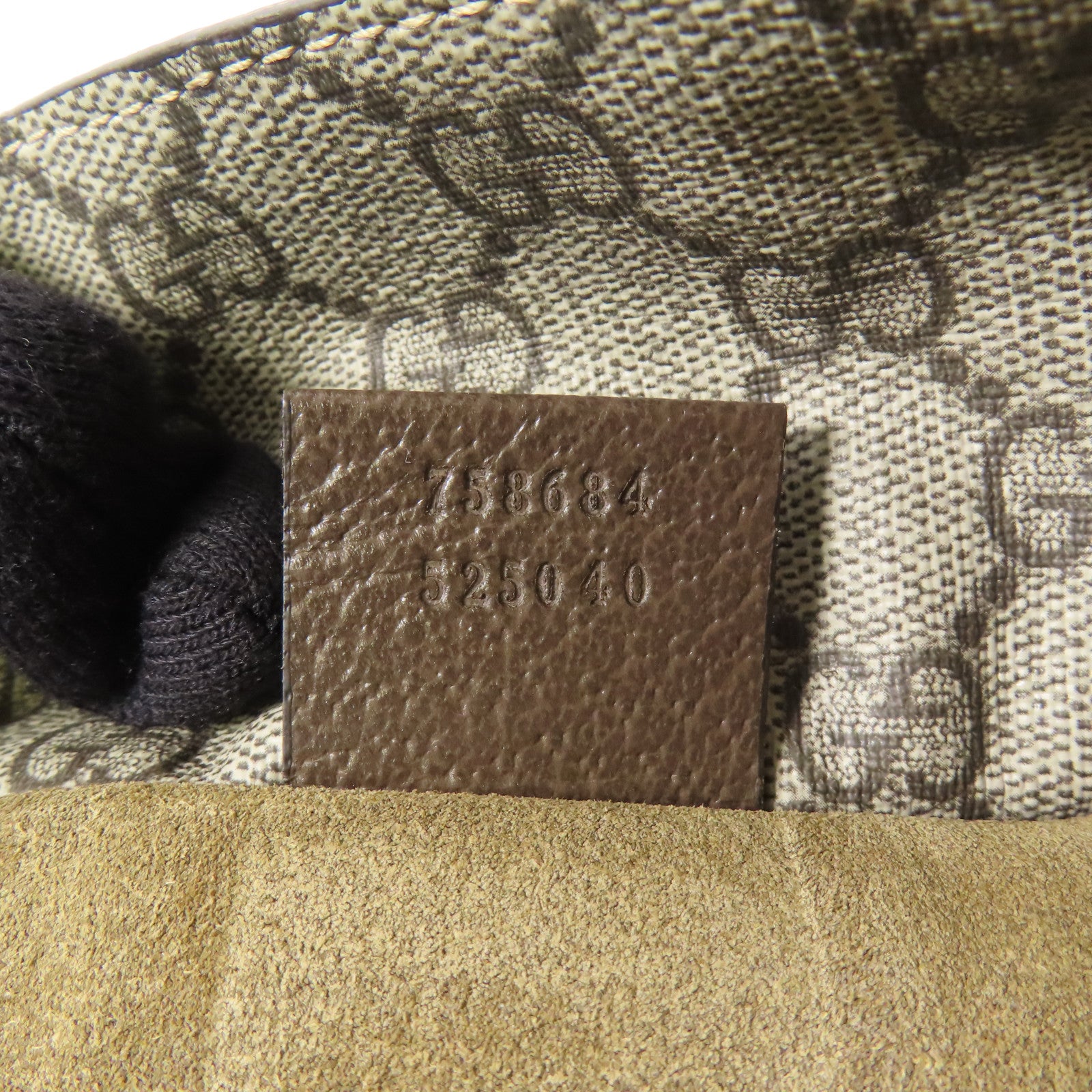 GUCCI 塗層帆布Jackie 1961 Medium銀扣肩背袋