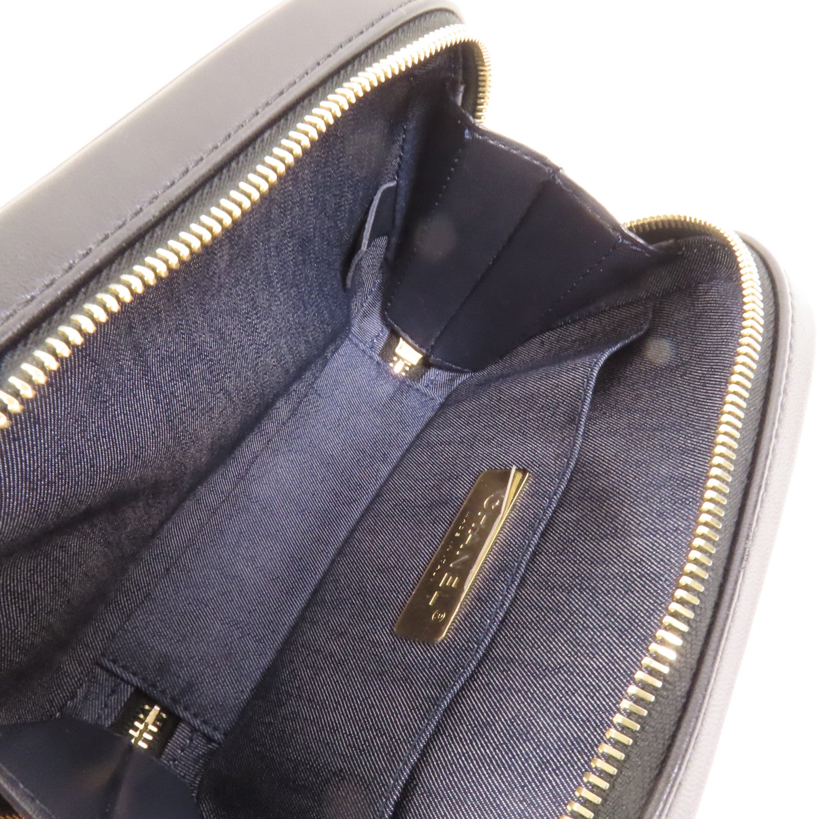 CHANEL 牛皮皮革CC Mania Waist Bag金扣鏈帶腰包