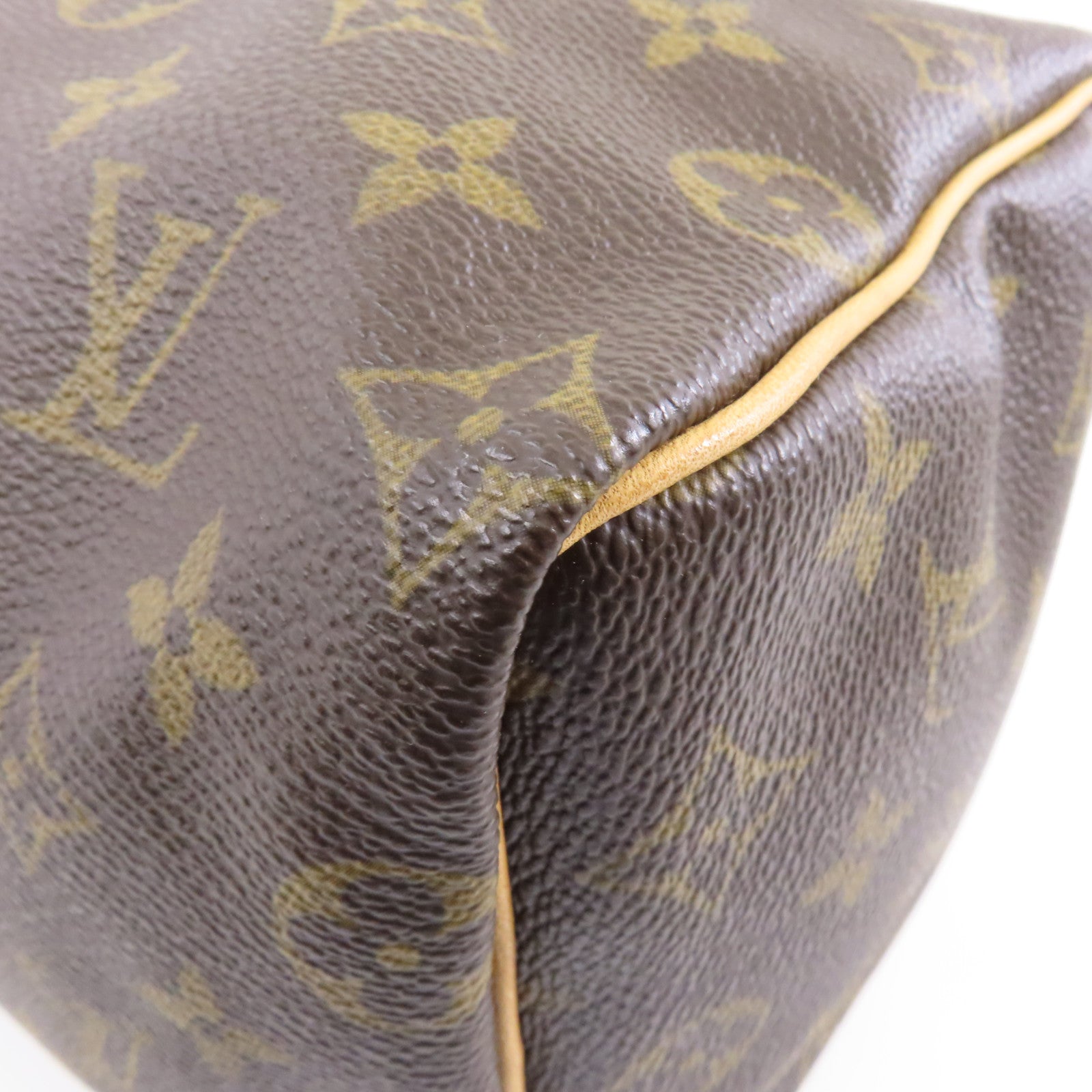 LOUIS VUITTON Monogram Speedy 25金扣手挽袋啡色