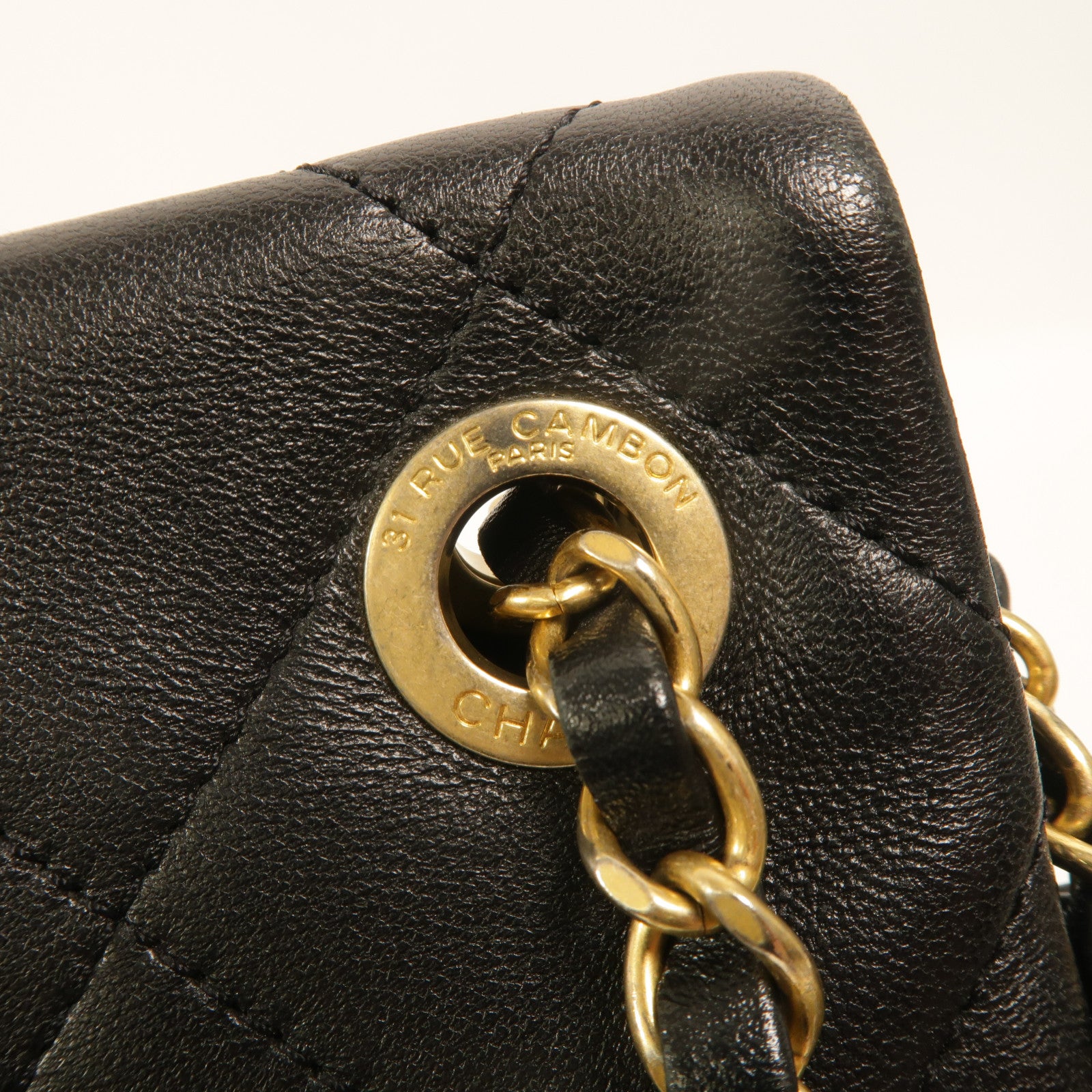 CHANEL 牛皮皮革A Real Catch Flap Bag鏈帶手挽肩背兩用袋