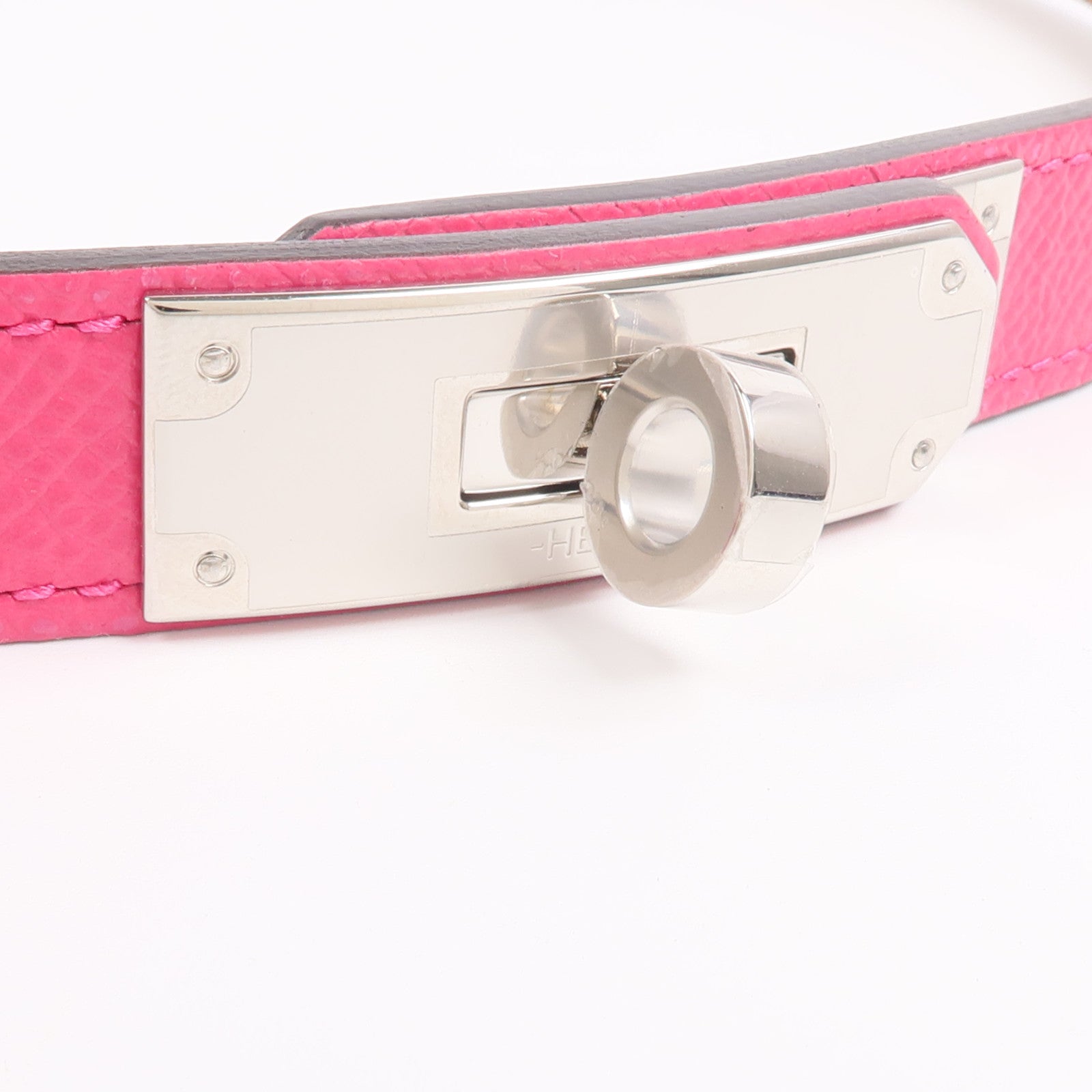 HERMES 【激減優惠】Epsom皮革Kelly 18 Belt皮帶Rose Mexico