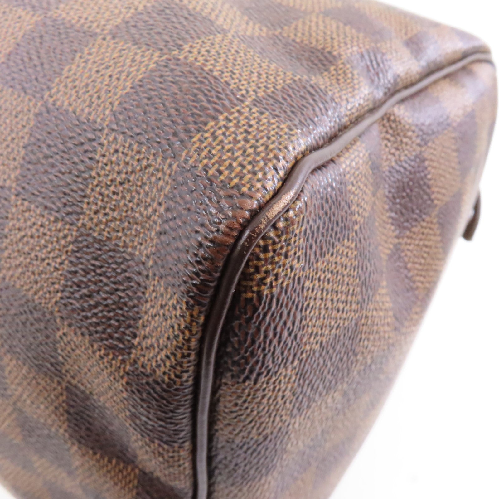 LOUIS VUITTON Damier Speedy30金扣手挽袋啡色