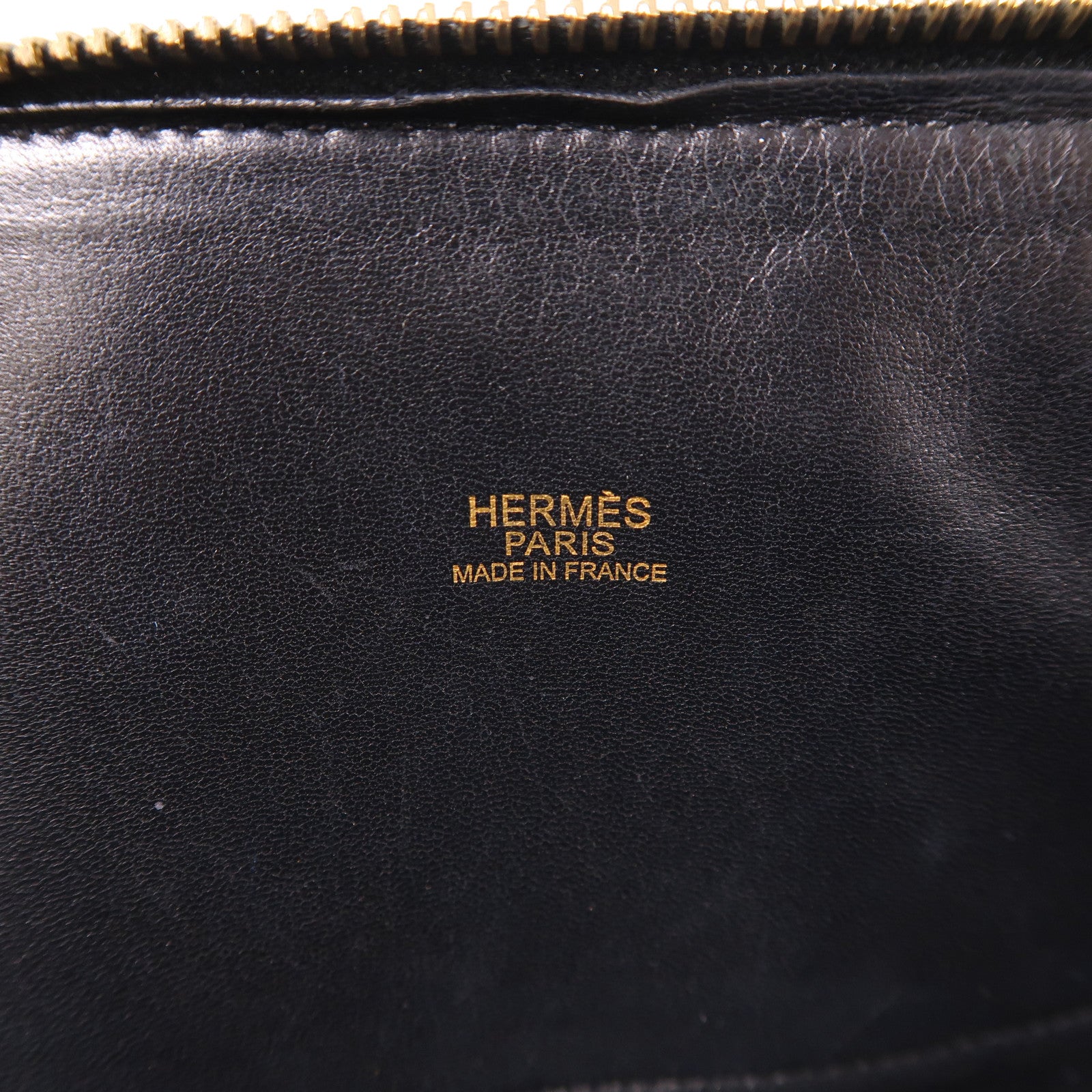 HERMES 【激減優惠】Clemence皮革Bolide 35金扣手挽肩背兩用袋Noir