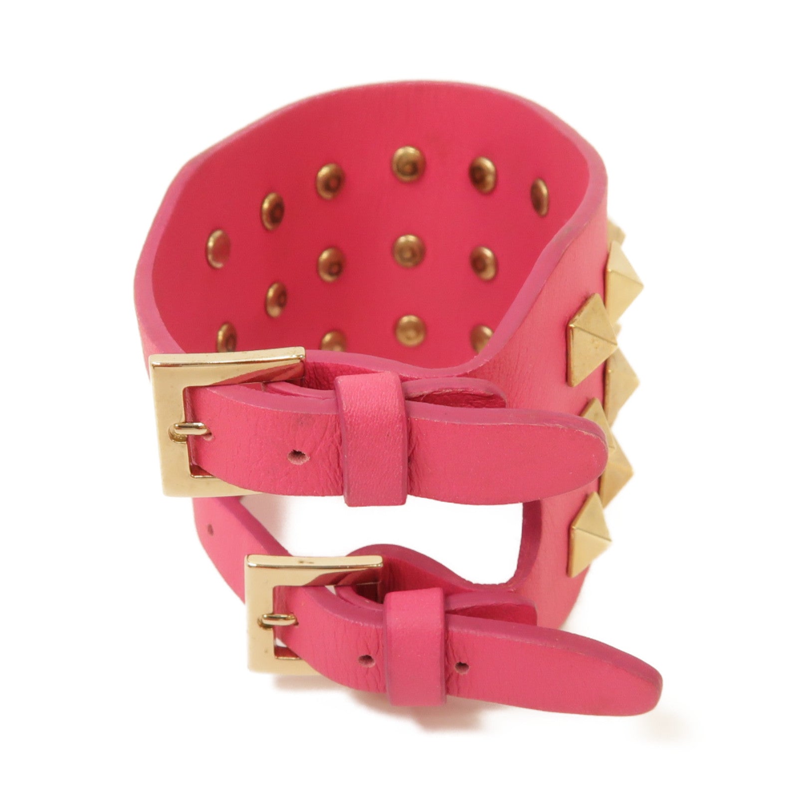 Valentino 牛皮皮革Bracelet手鏈粉紅色