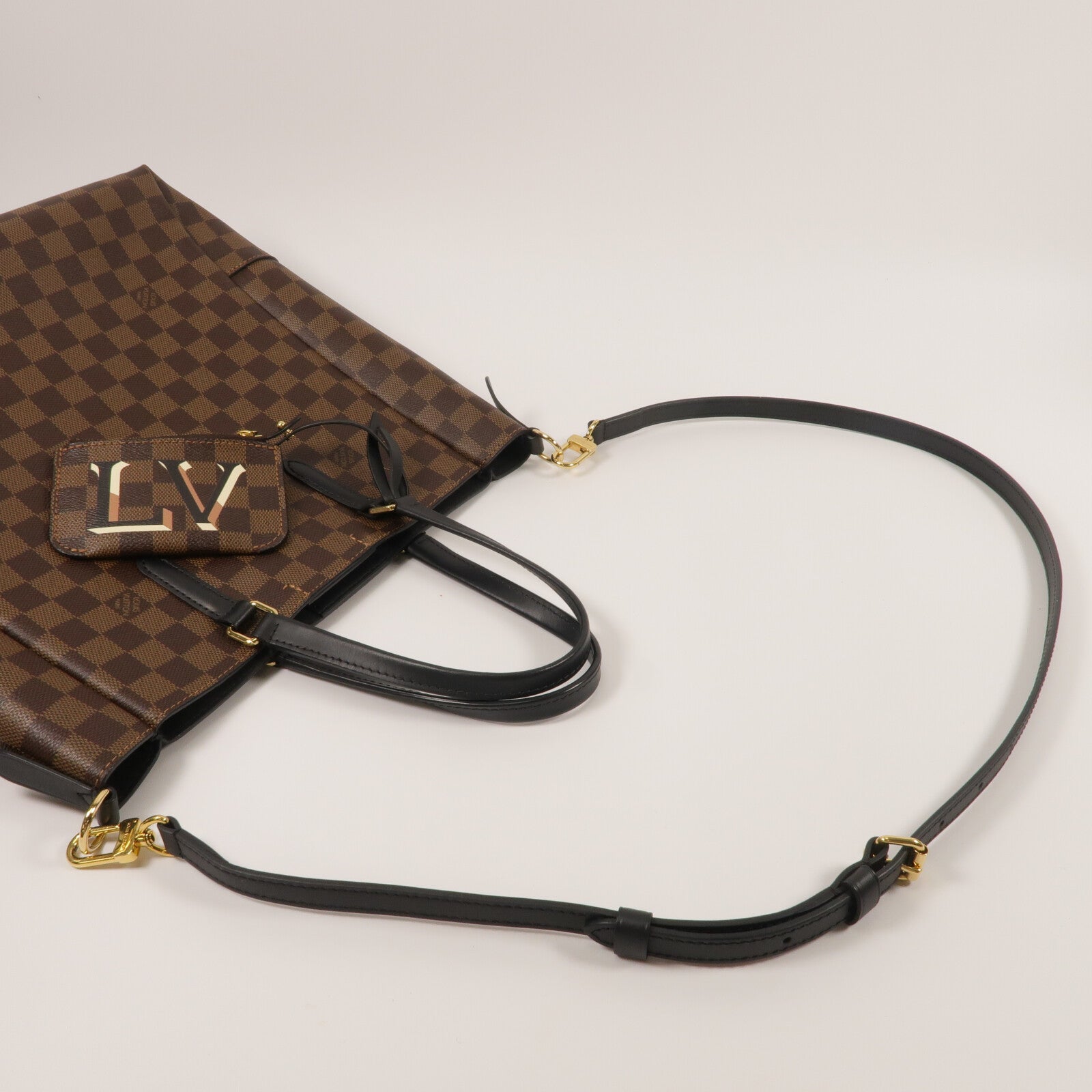 LOUIS VUITTON Damier Belmont MM手挽肩背兩用袋