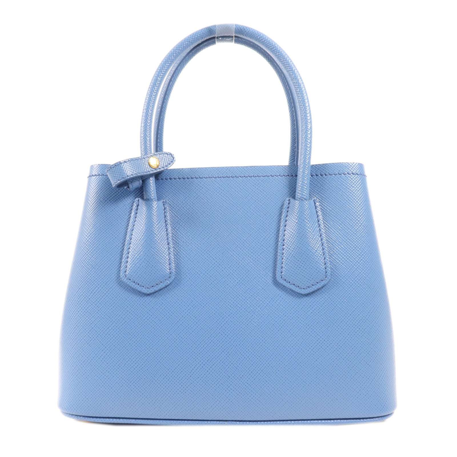 PRADA 牛皮皮革Double Saffiano金扣手挽肩背兩用袋