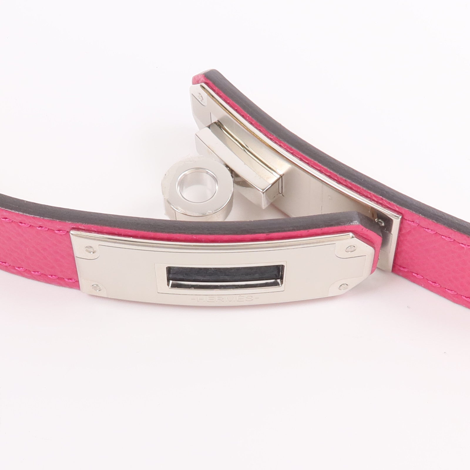 HERMES 【激減優惠】Epsom皮革Kelly 18 Belt皮帶Rose Mexico