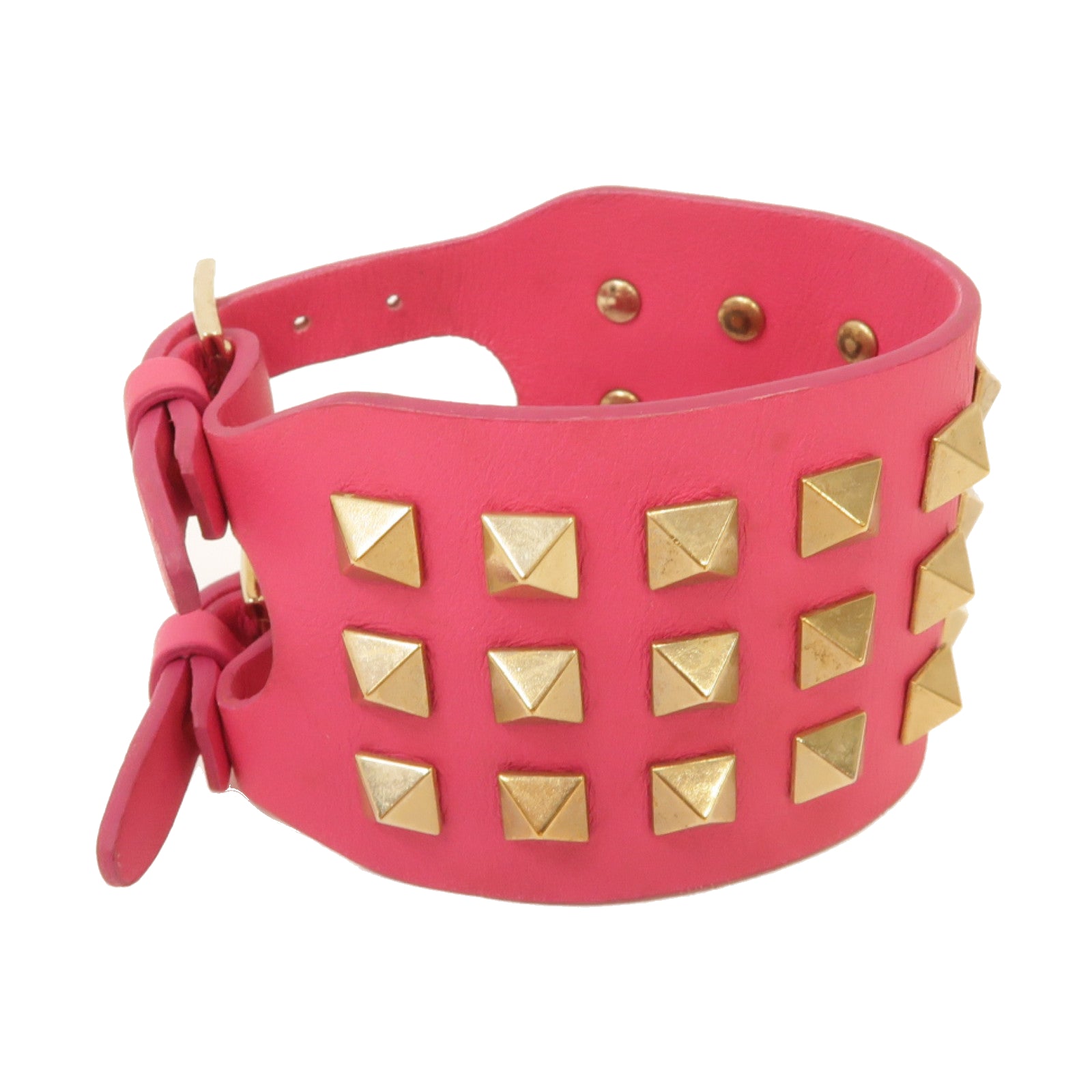 Valentino 牛皮皮革Bracelet手鏈粉紅色