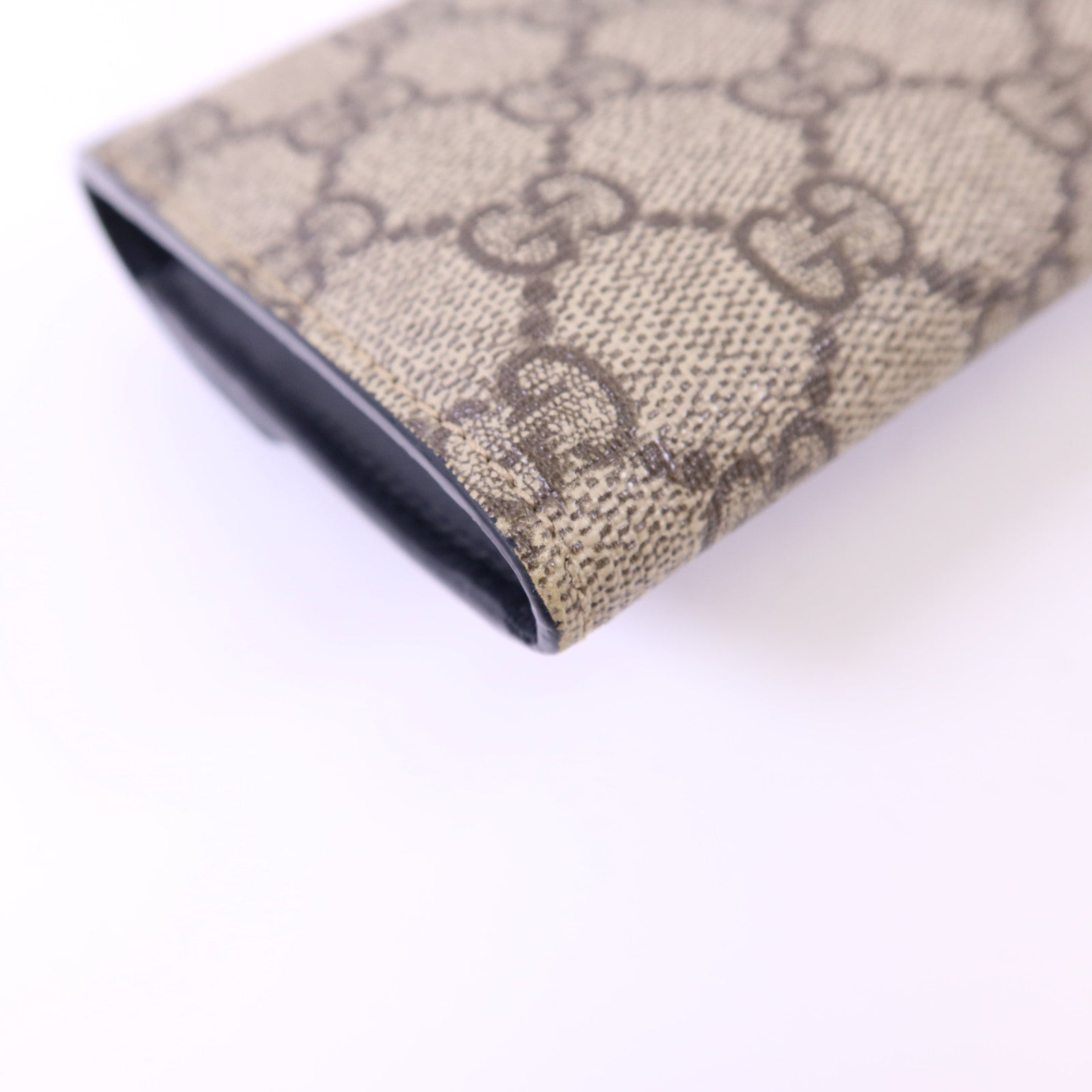 GUCCI 【激減優惠】牛皮皮革/塗層帆布Long Wallet金扣長錢包