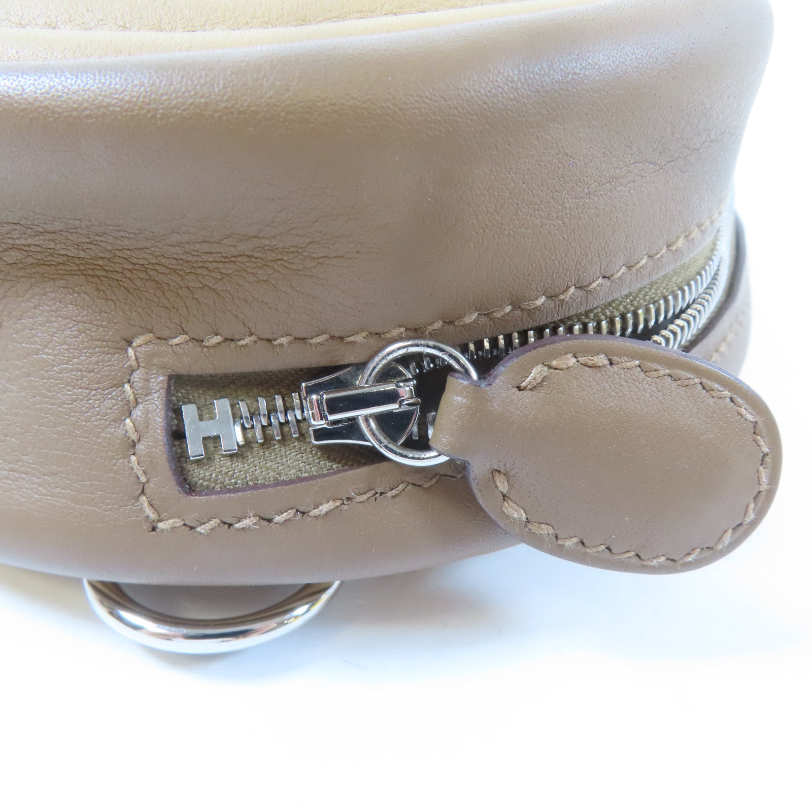 HERMES Swift皮革In The Loop銀扣腰包經典駝色