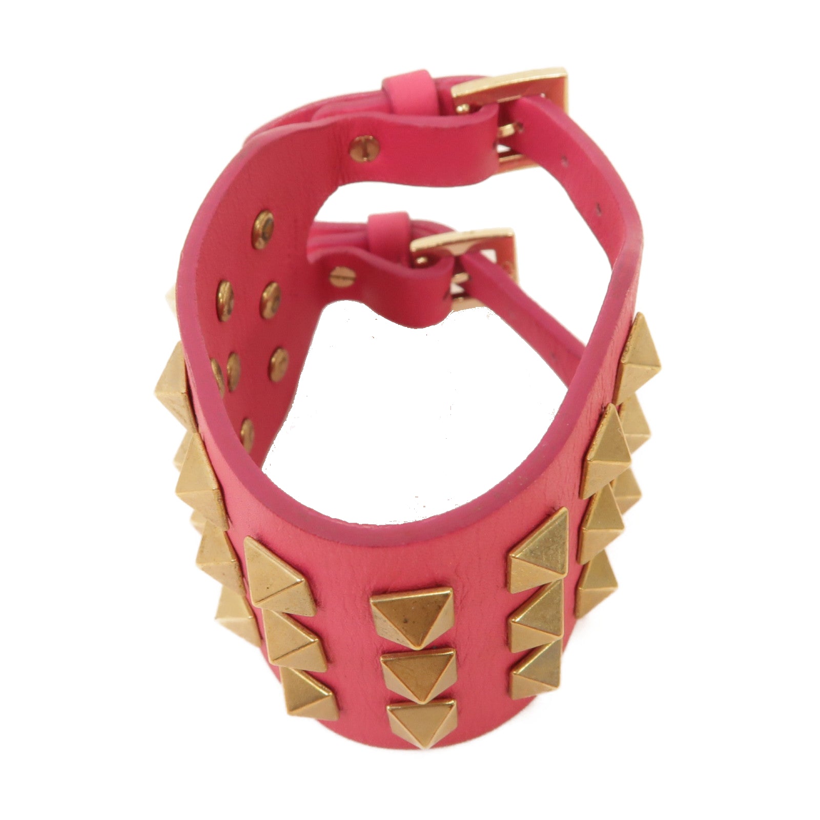 Valentino 牛皮皮革Bracelet手鏈粉紅色