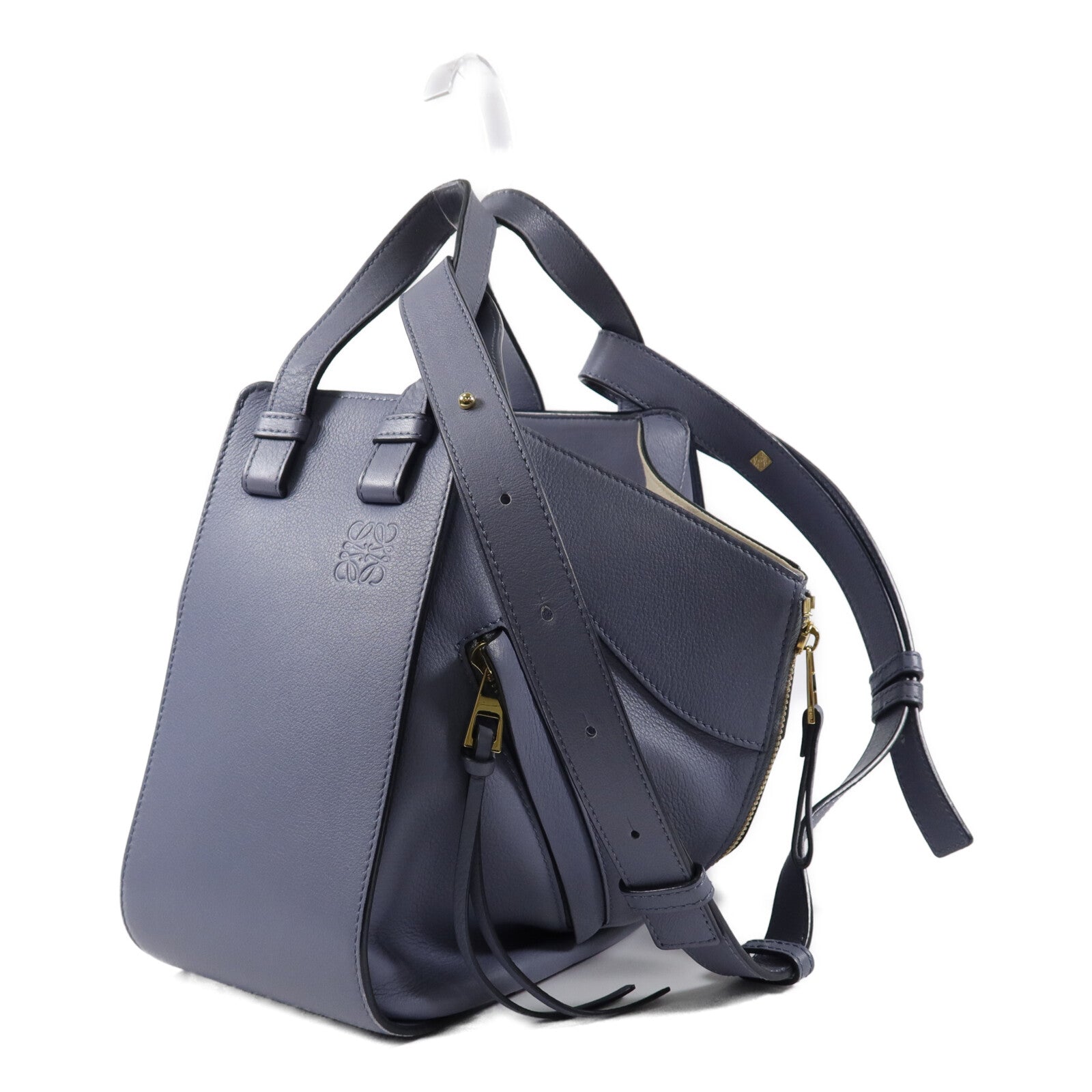 LOEWE 牛皮皮革Hammock Medium手挽肩背兩用袋