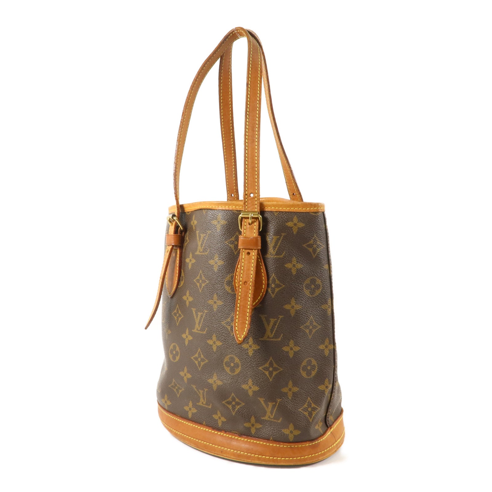LOUIS VUITTON Monogram Bucket PM金扣手挽袋