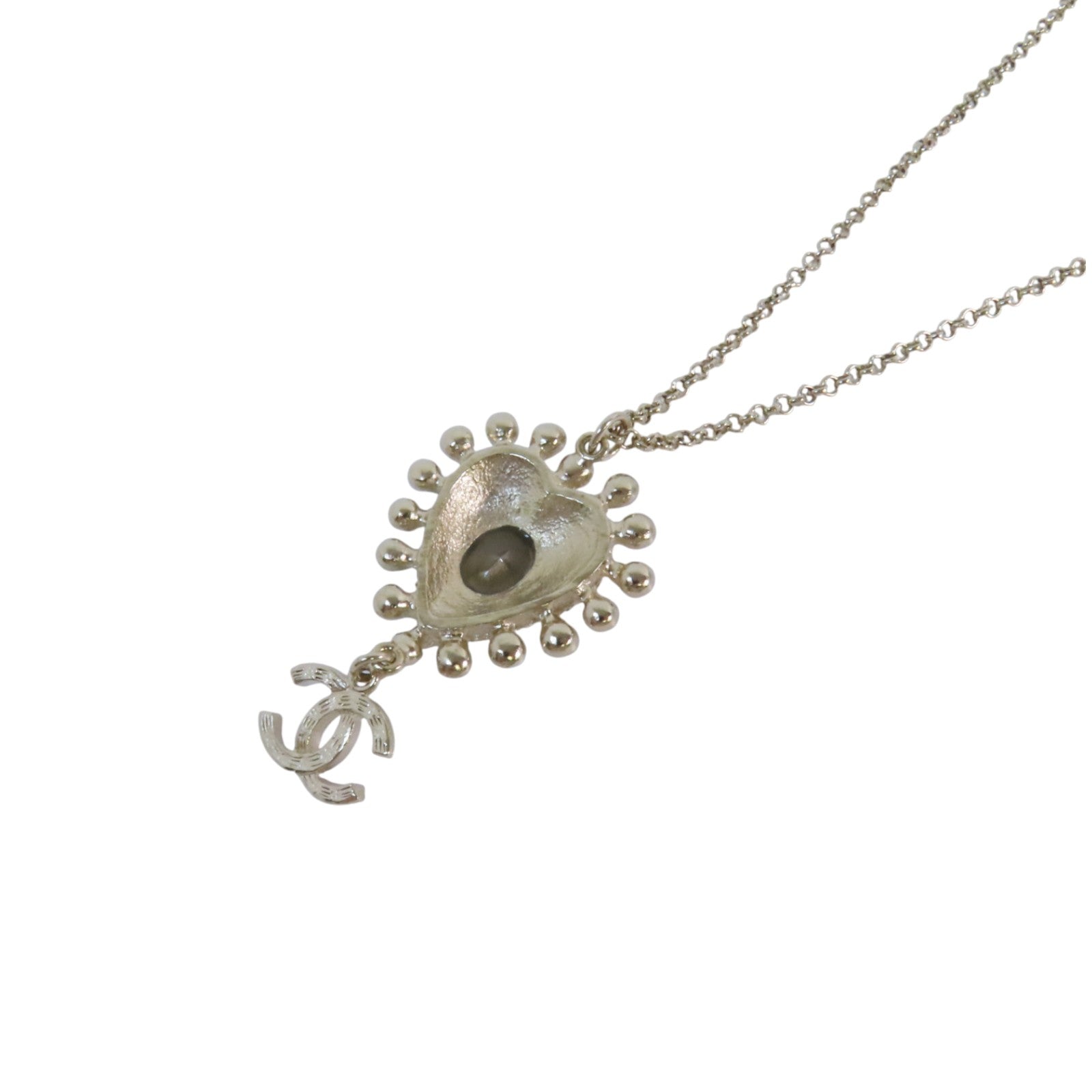 CHANEL 金屬/PVC/仿珍珠Necklace金扣項鏈