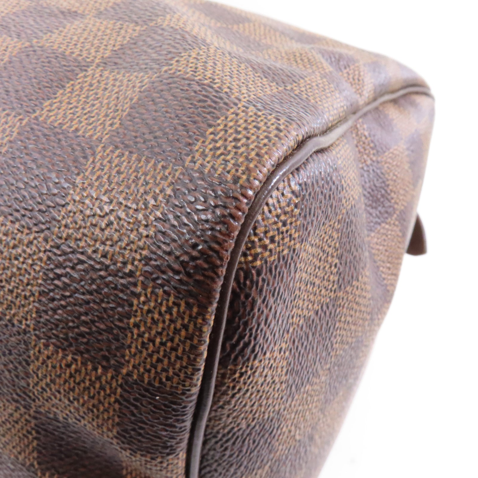 LOUIS VUITTON Damier Speedy30金扣手挽袋啡色