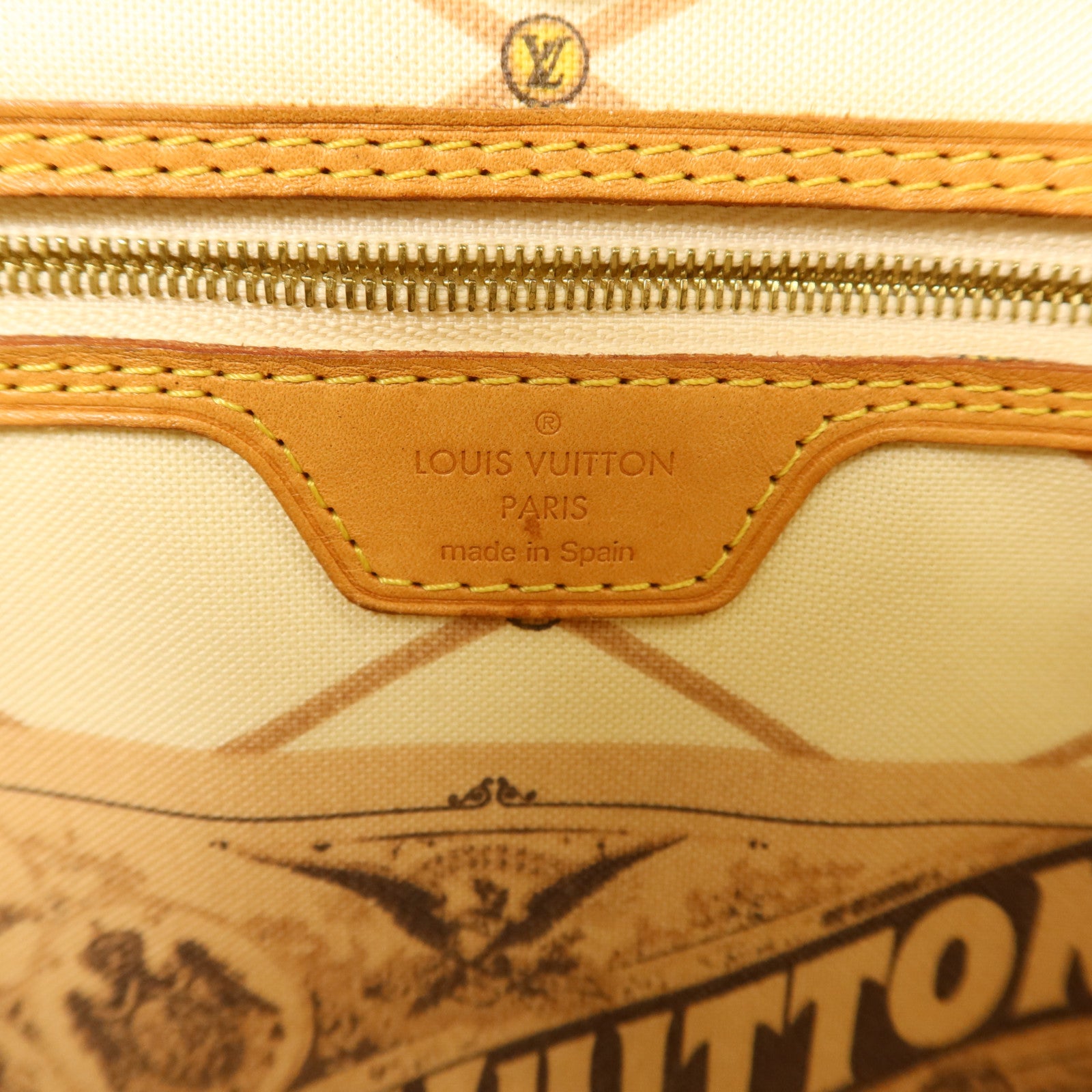 LOUIS VUITTON Monogram Summer Trunk Neverfull MM金扣肩背袋