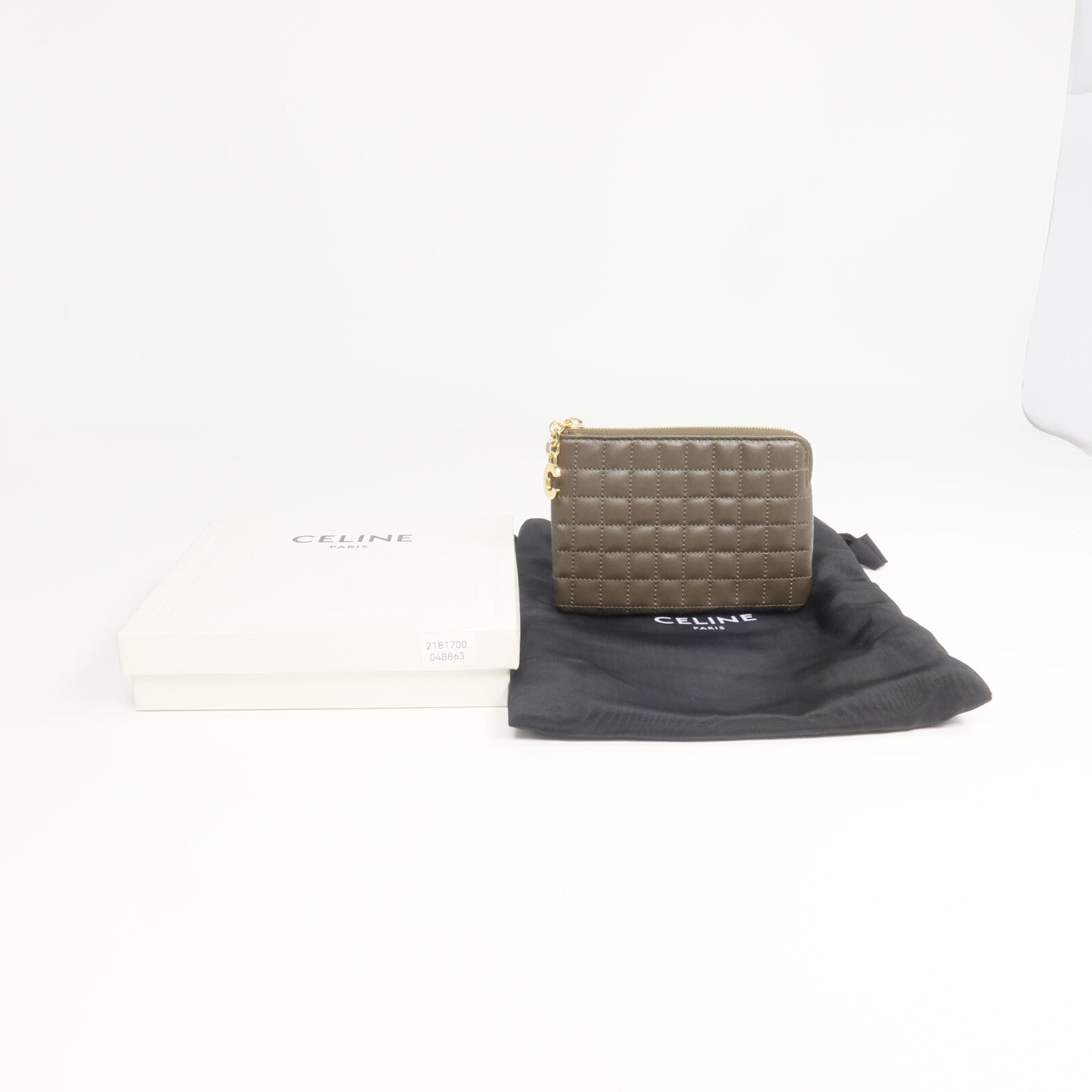 CELINE 牛皮皮革C Charm Coin Pouch零錢包