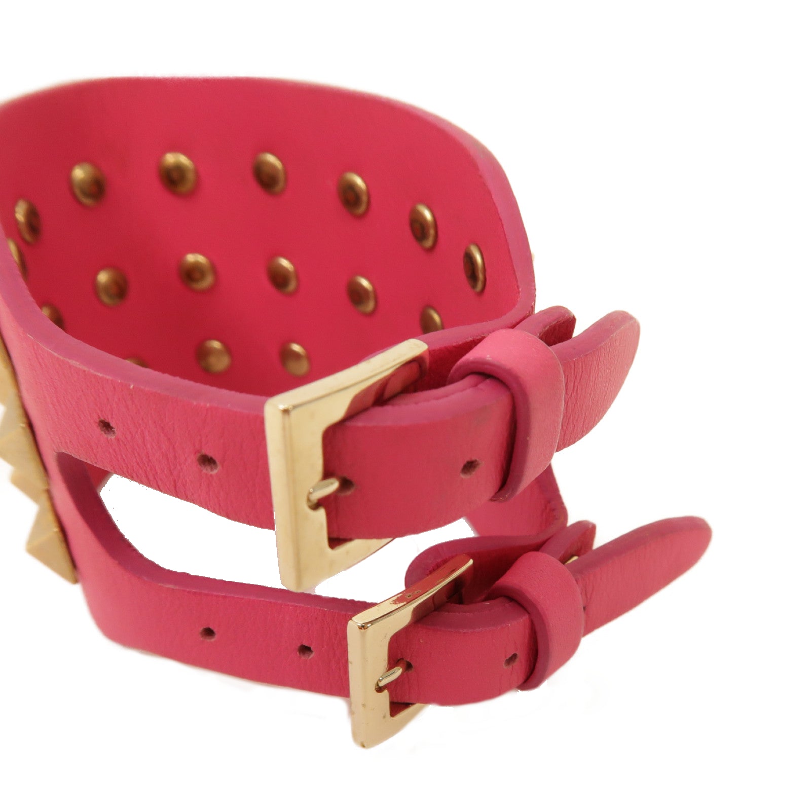 Valentino 牛皮皮革Bracelet手鏈粉紅色