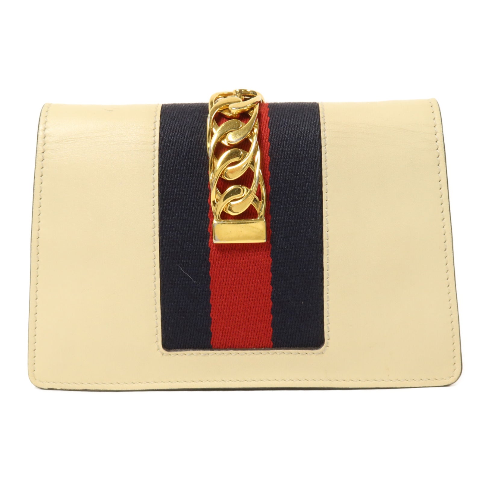 GUCCI 牛皮皮革Super Mini Sylvia鏈帶肩背袋