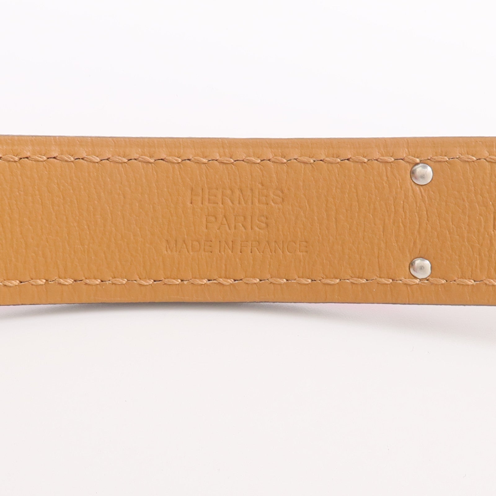 HERMES 【激減優惠】Epsom皮革Kelly 18 Belt皮帶Rose Mexico