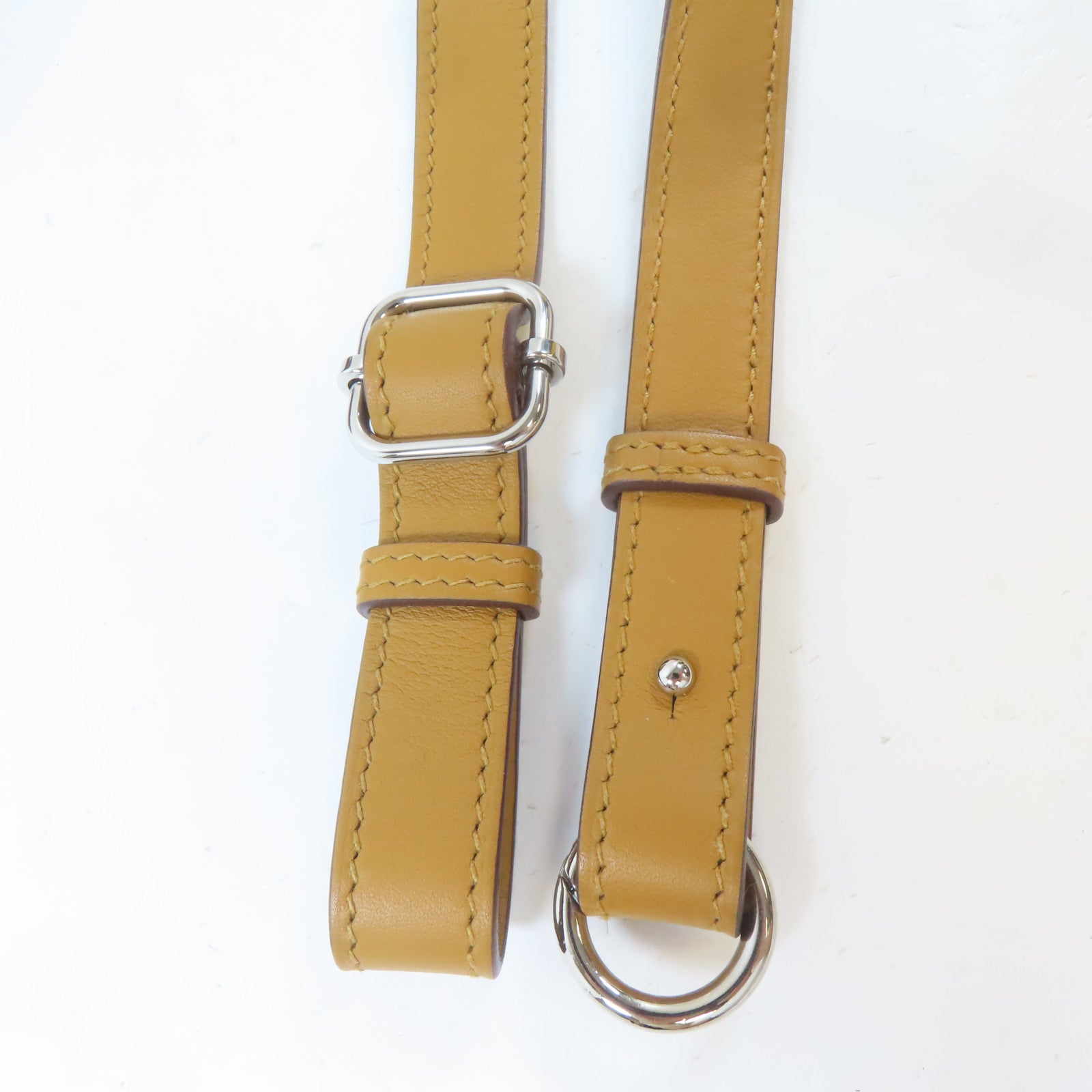 HERMES Swift皮革In The Loop銀扣腰包經典駝色