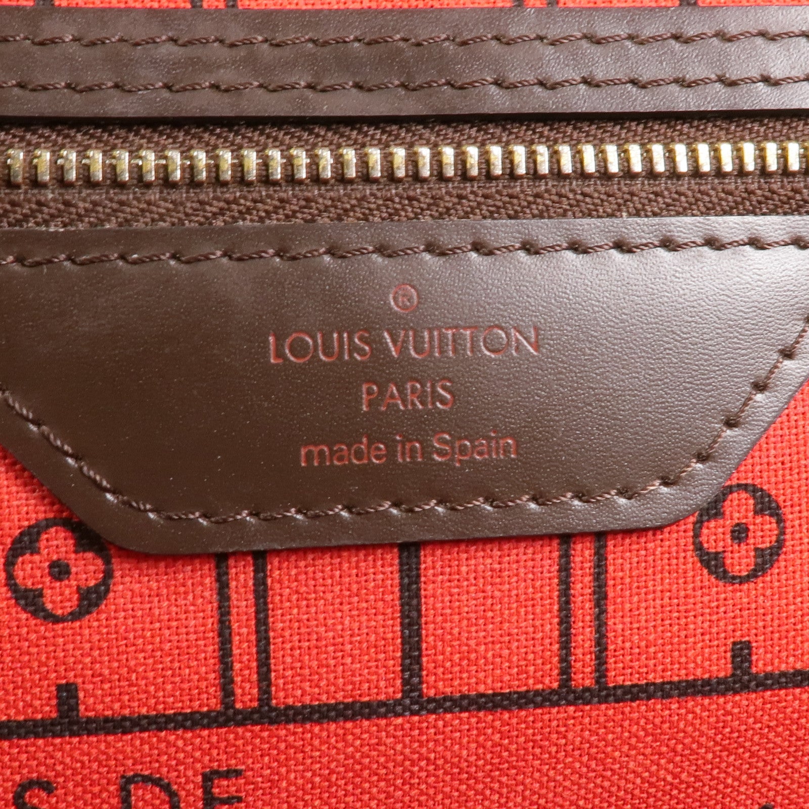 LOUIS VUITTON Damier Neverfull MM金扣手挽袋/肩背袋