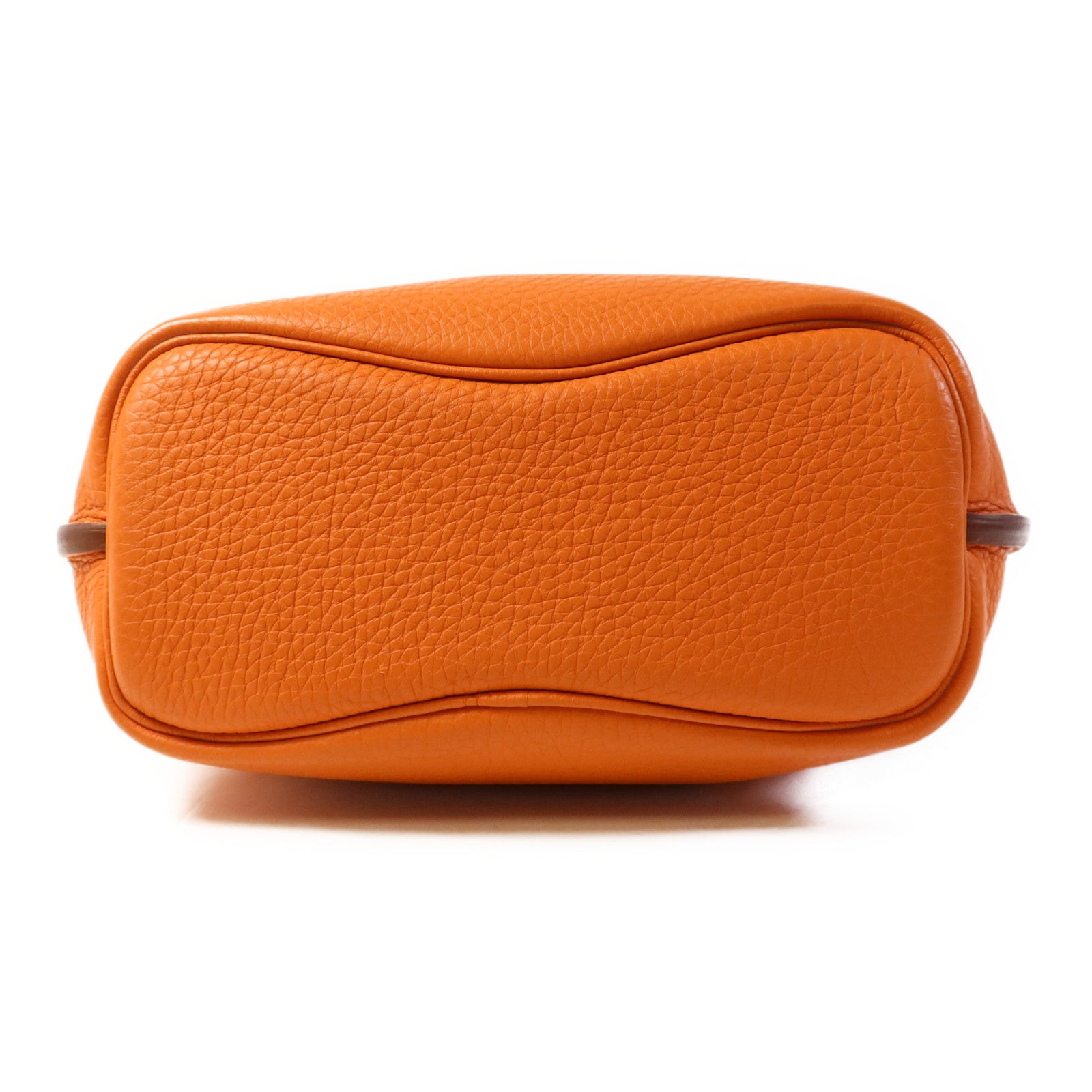HERMES Togo皮革So Kelly 22銀扣肩背袋Orange