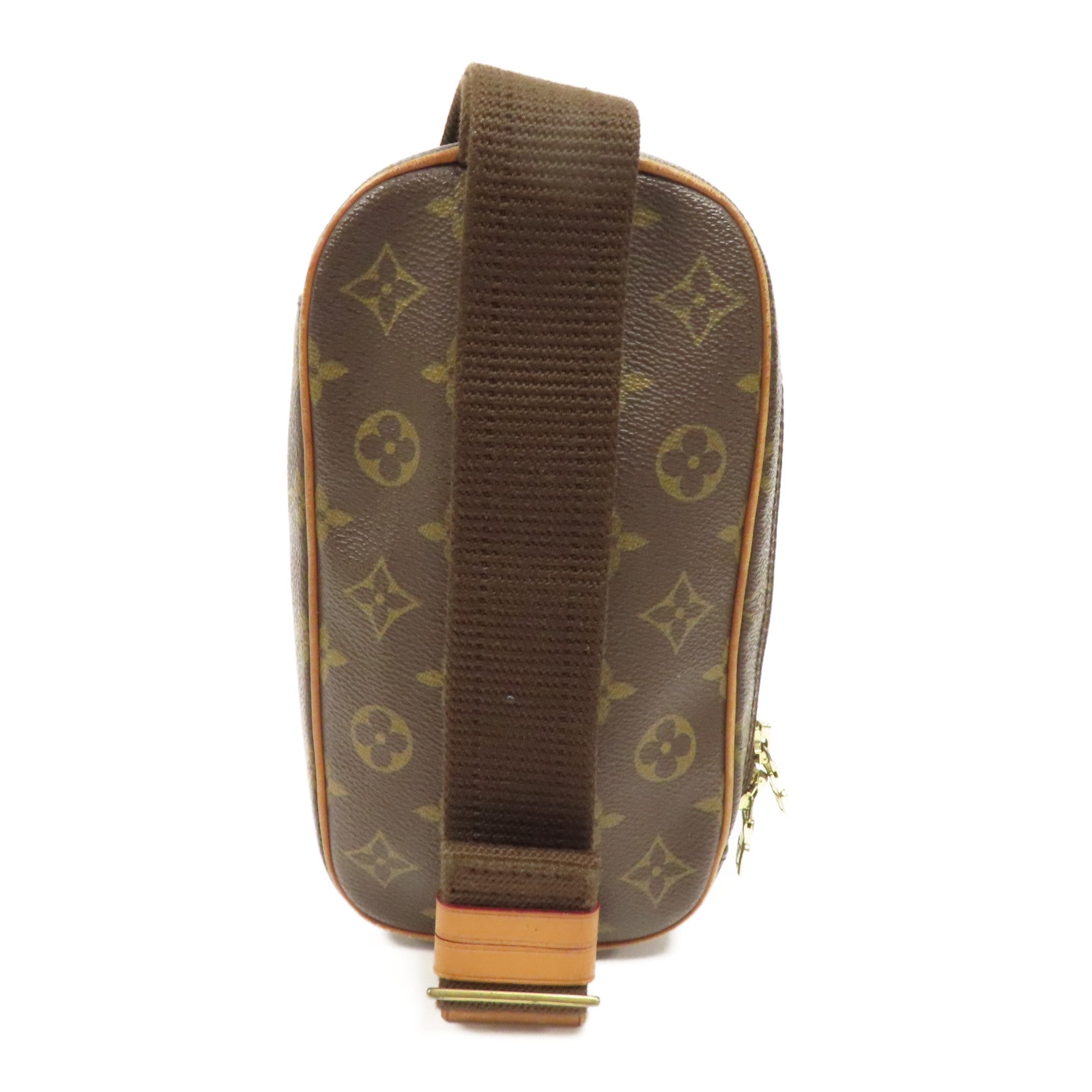 LOUIS VUITTON 【激減優惠】Monogram Pochette Gange金扣腰包棕色