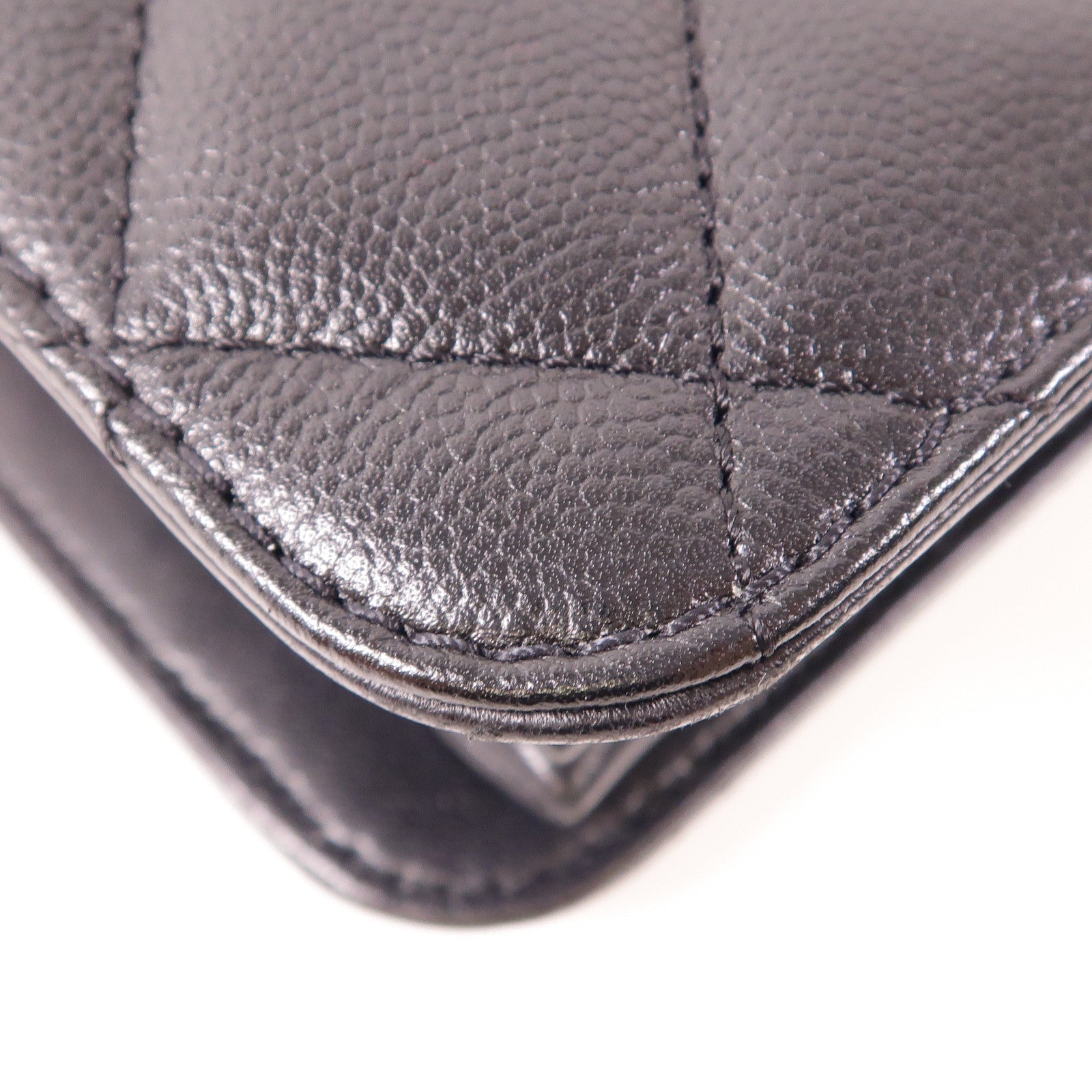 CHANEL 牛皮皮革Chain Shoulder金扣手挽肩背兩用袋