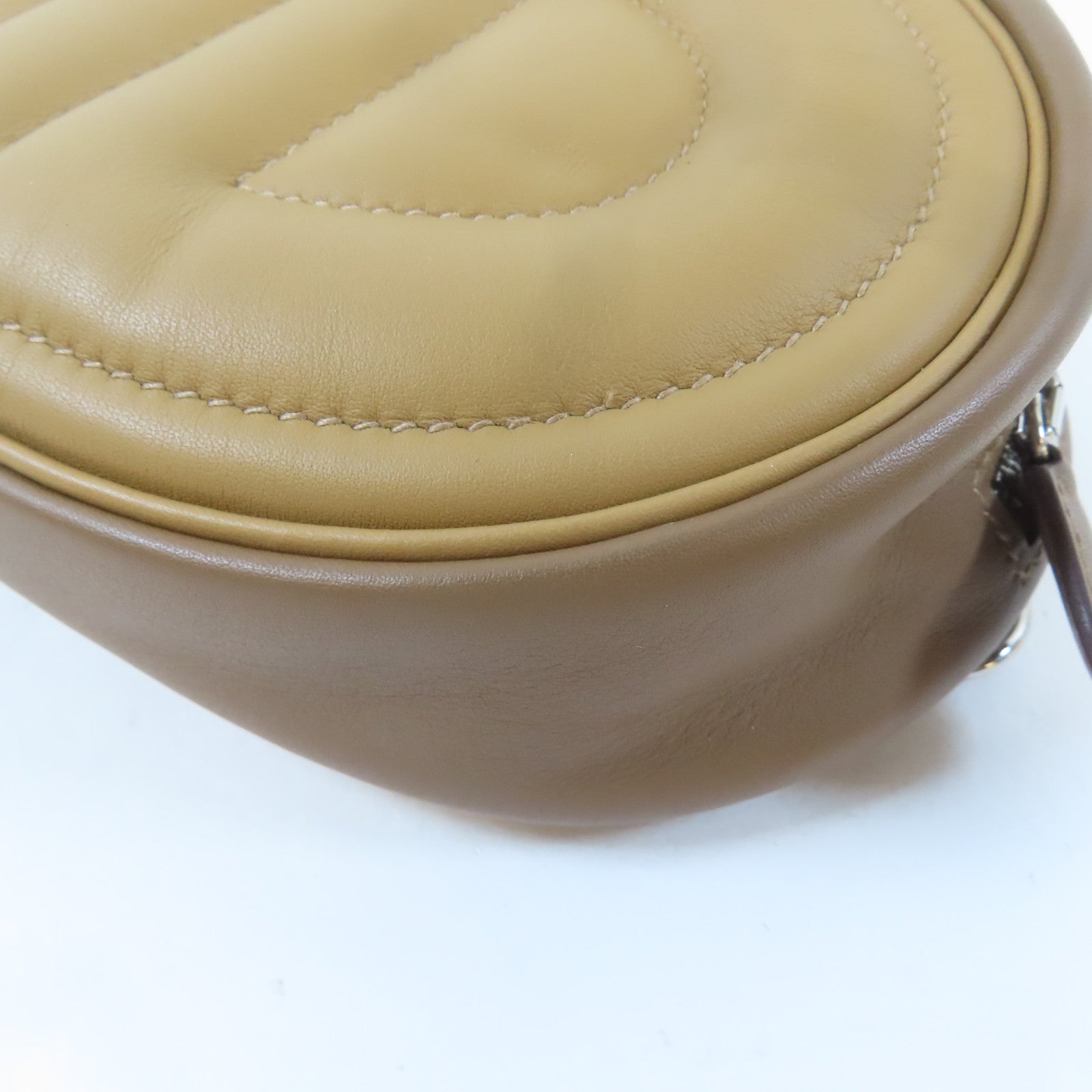 HERMES Swift皮革In The Loop銀扣腰包經典駝色