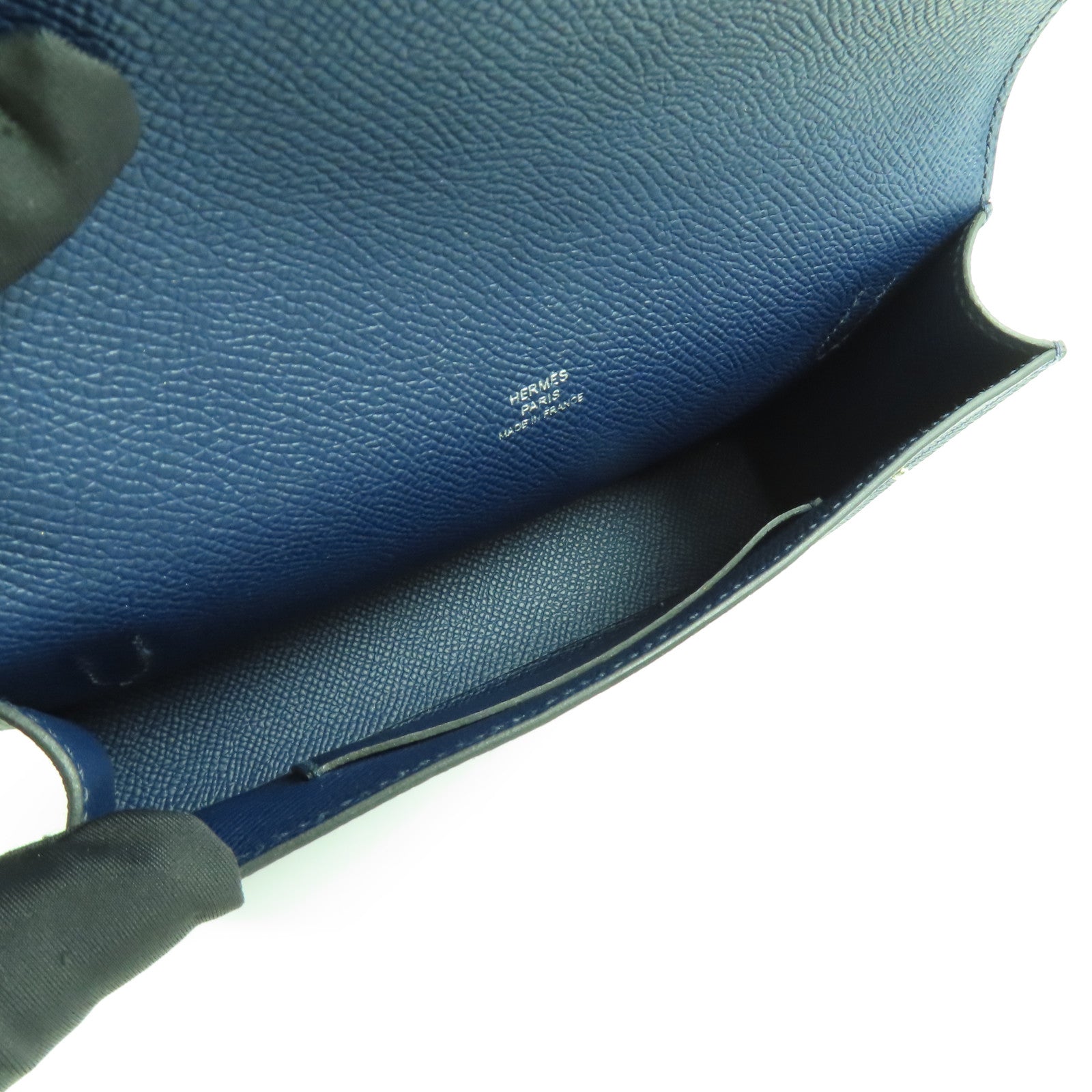 HERMES Epsom皮革Hermesnap Wallet銀扣肩背袋