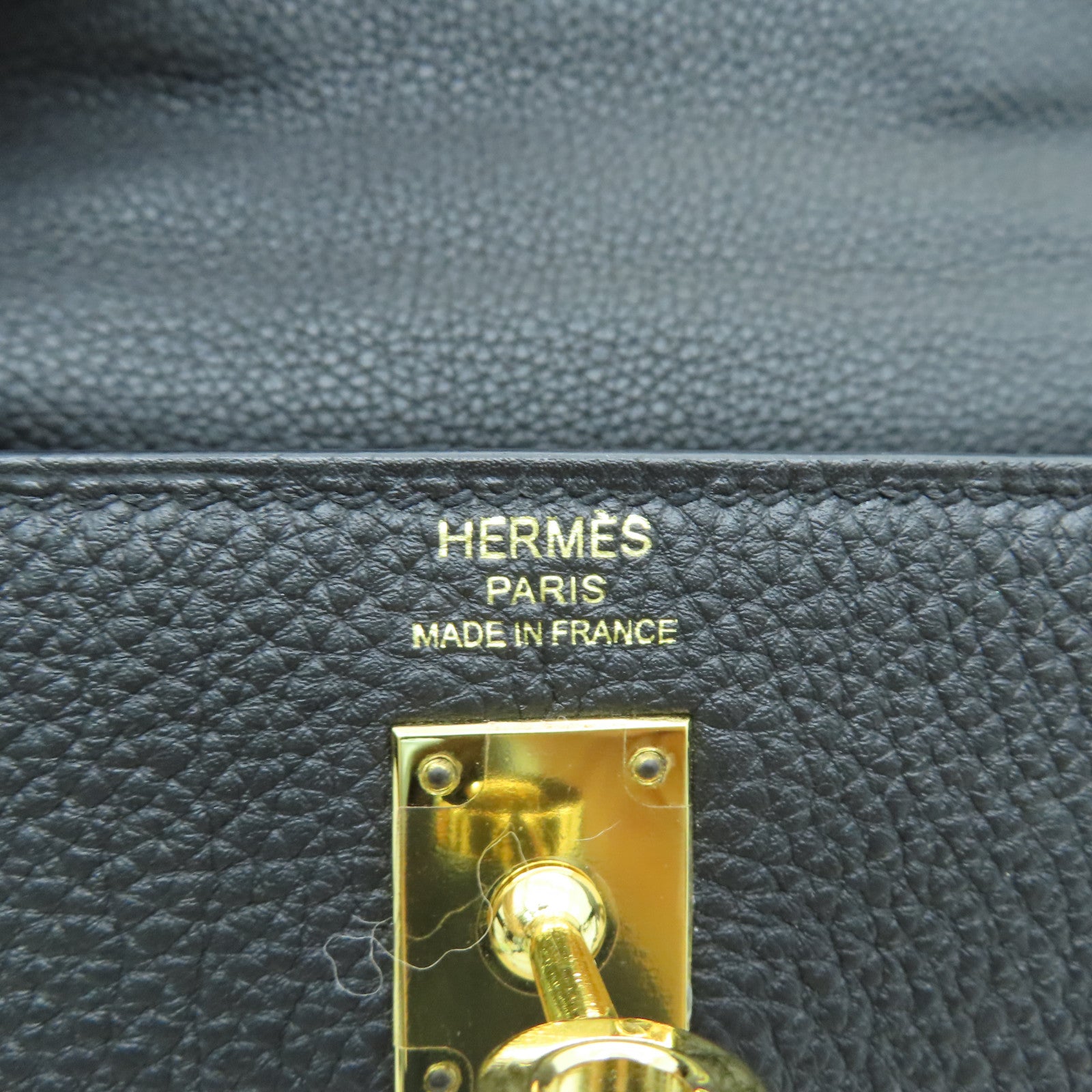 HERMES 【清倉大減價】Togo皮革Kelly 25金扣手挽肩背兩用袋黑色