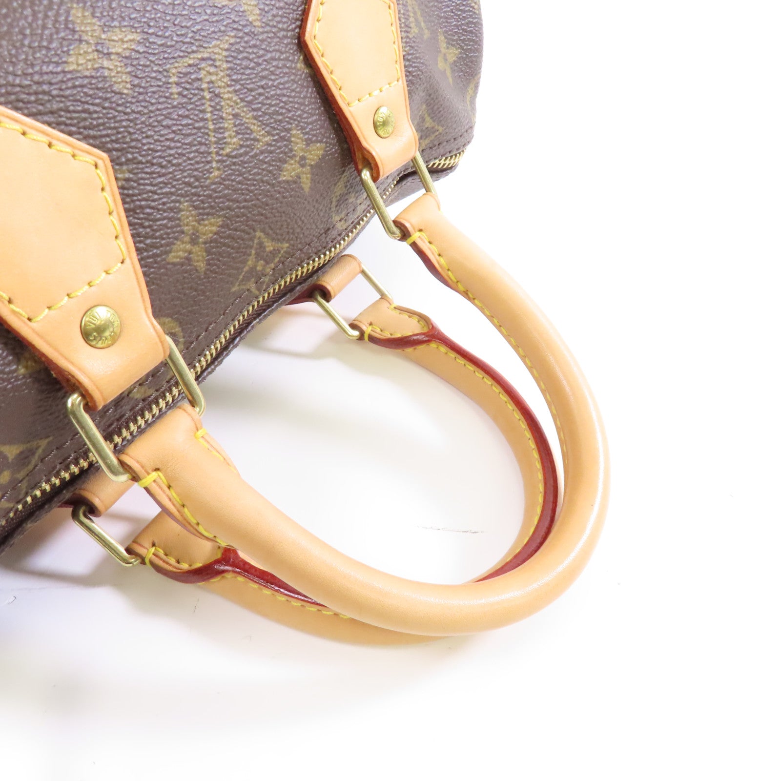 LOUIS VUITTON Monogram Speedy 25金扣手挽袋啡色