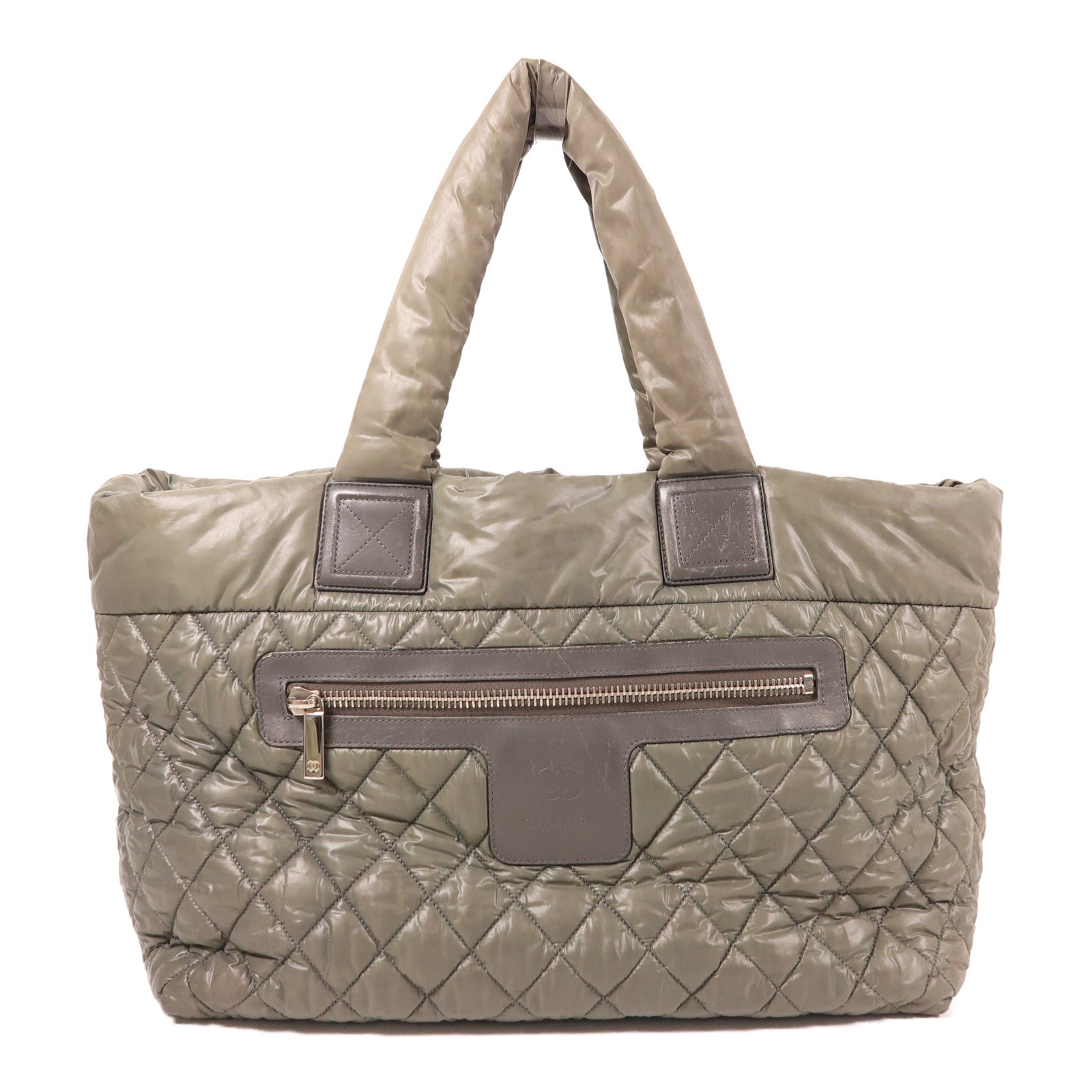 CHANEL 尼龍Shoulder Tote銀扣肩背袋/手挽袋