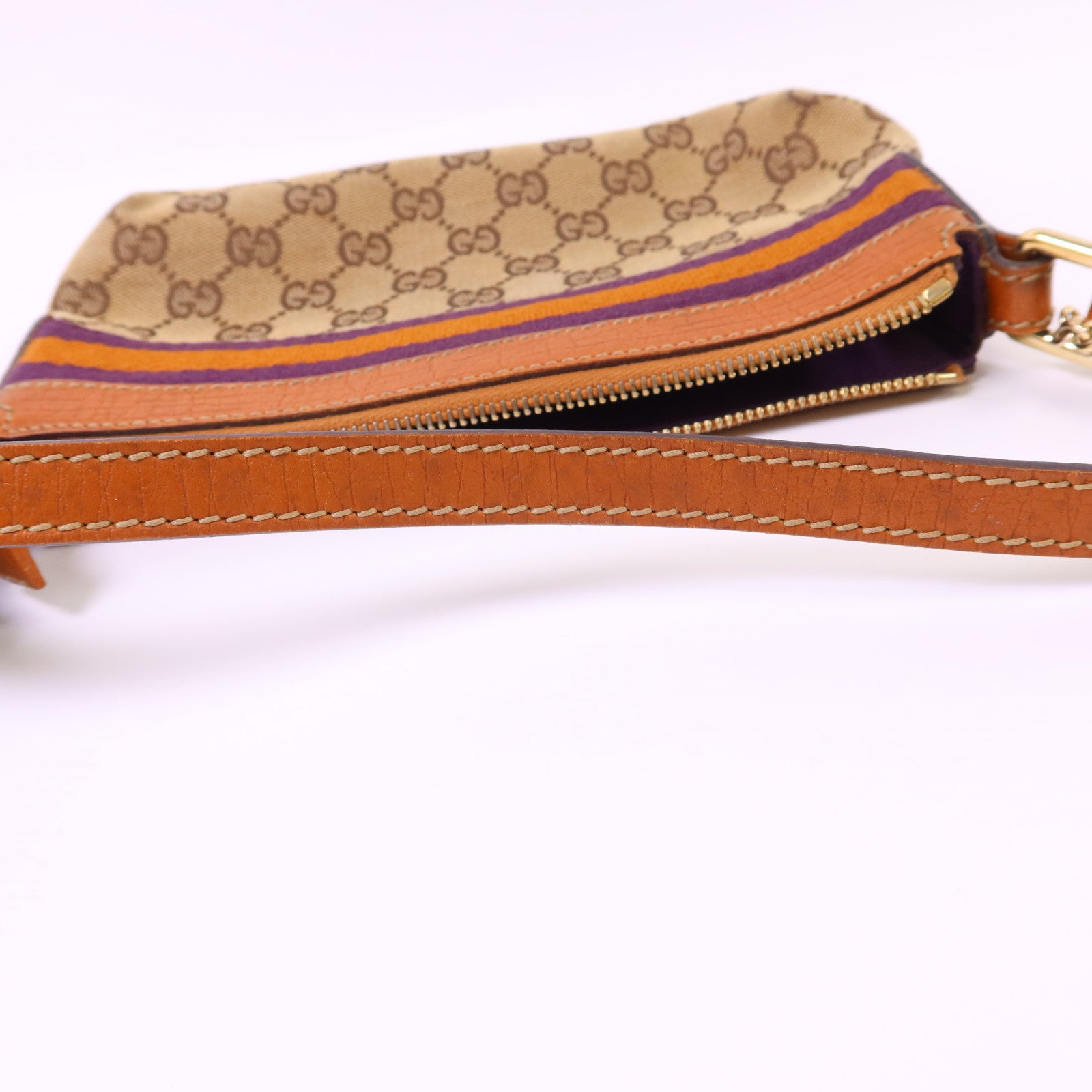 GUCCI 帆布Shoulder Bag金扣肩背袋