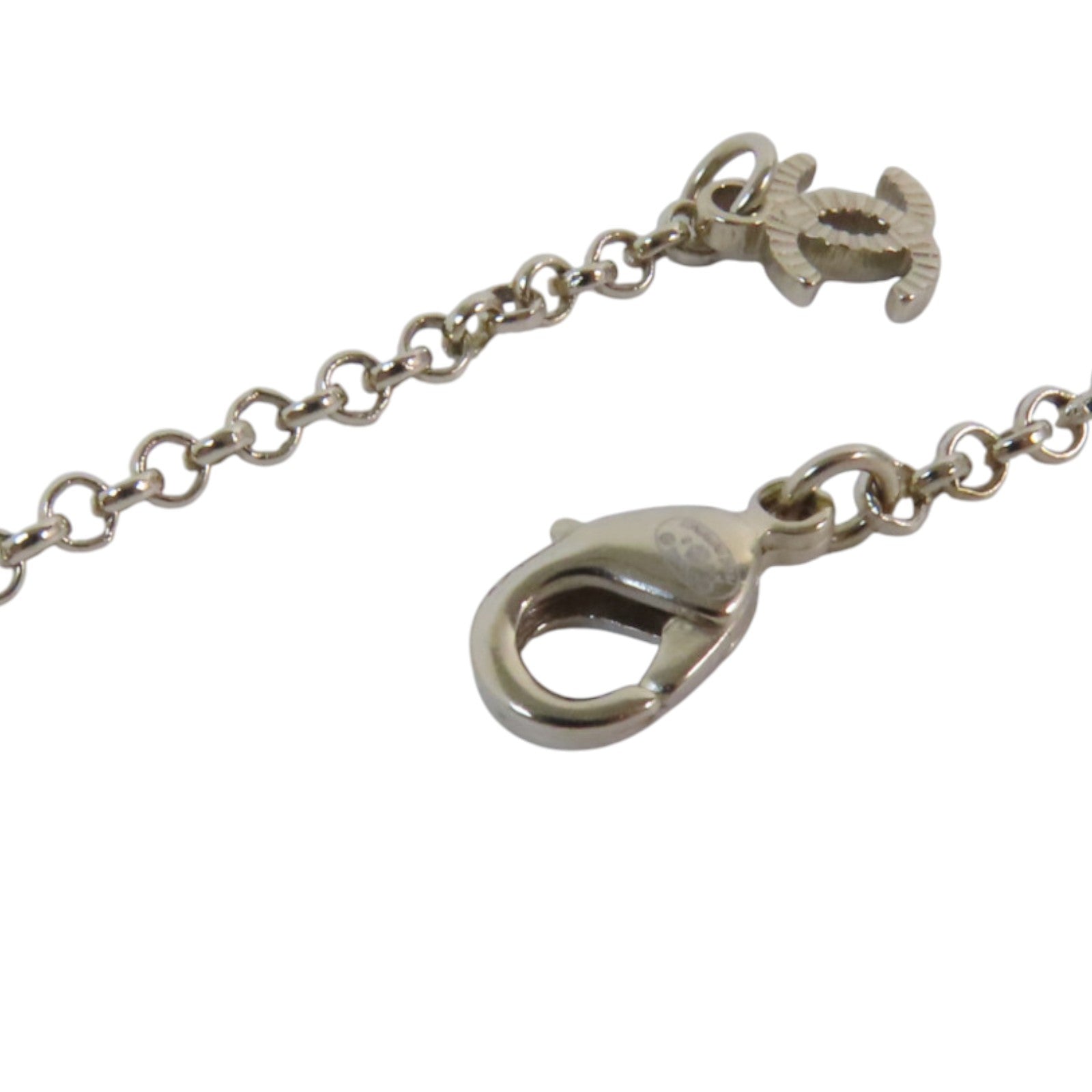 CHANEL 金屬/PVC/仿珍珠Necklace金扣項鏈