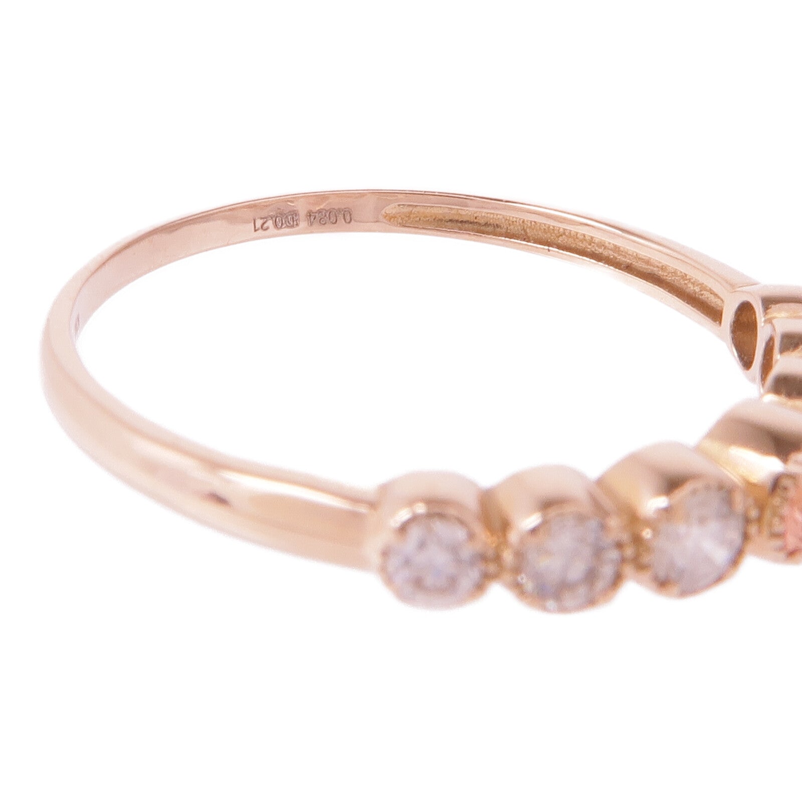 JEWELRY 18K玫瑰金Pink Sapphire Diamond Ring粉紅藍寶石/鑽石戒指US#6