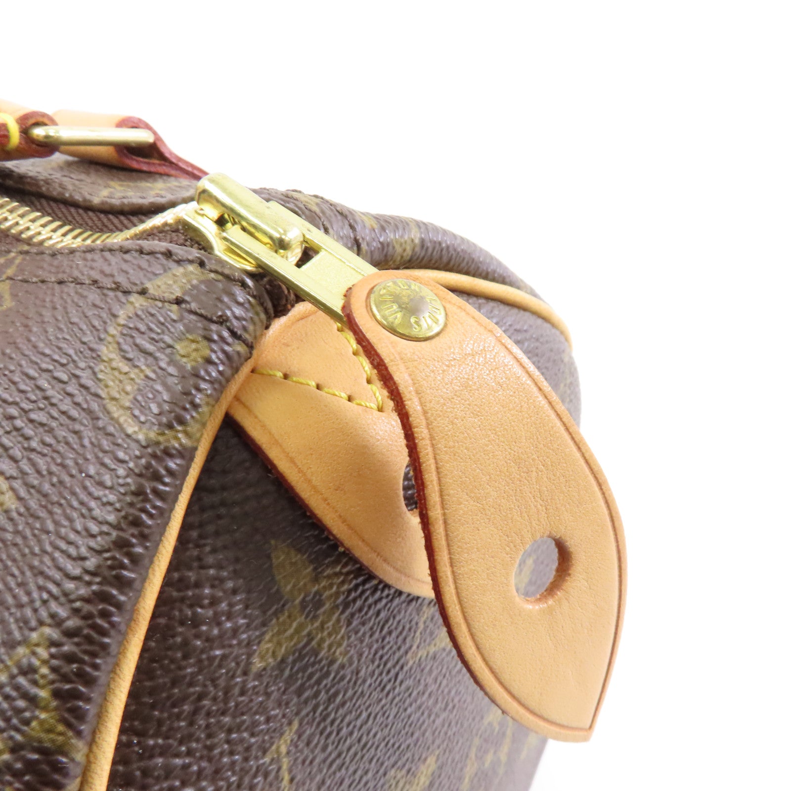 LOUIS VUITTON Monogram Speedy 25金扣手挽袋啡色