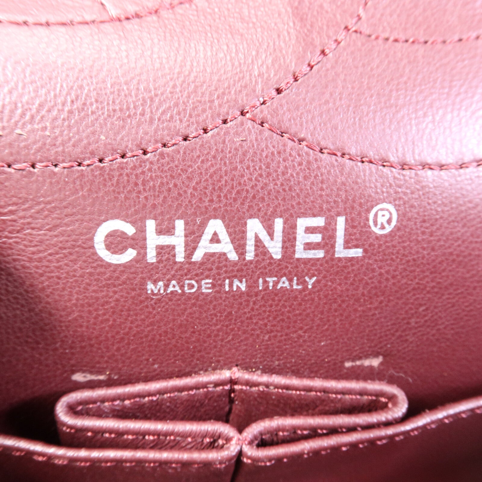 CHANEL 牛皮皮革2.55 Large銀扣鏈帶肩背袋
