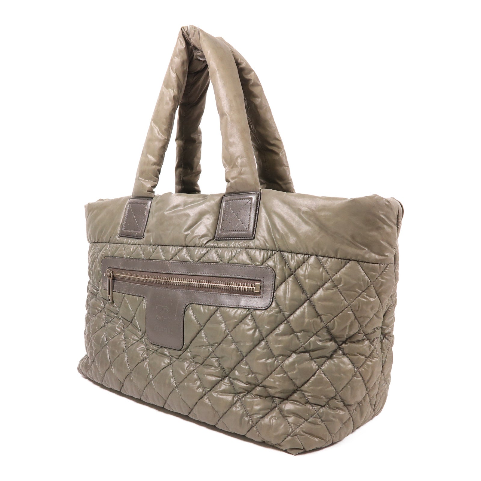 CHANEL 尼龍Shoulder Tote銀扣肩背袋/手挽袋