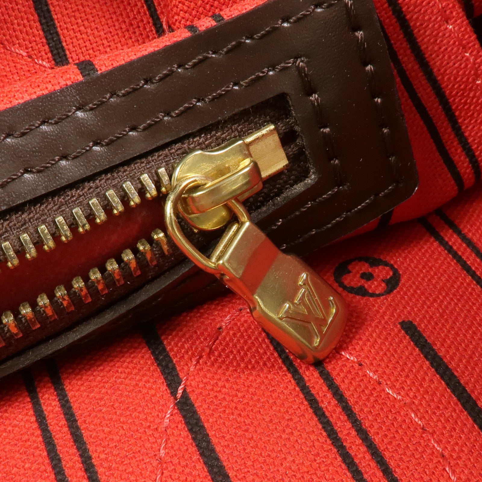 LOUIS VUITTON Damier Neverfull MM金扣手挽袋/肩背袋
