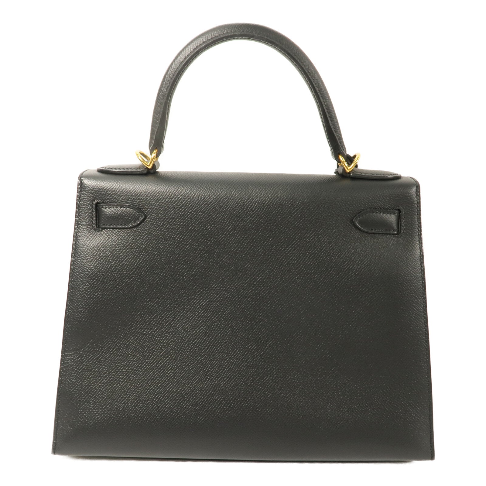 HERMES Epsom皮革Kelly 28手挽肩背兩用袋Noir