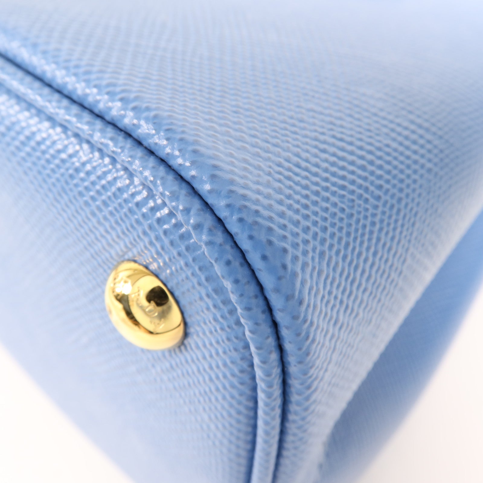 PRADA 牛皮皮革Double Saffiano金扣手挽肩背兩用袋