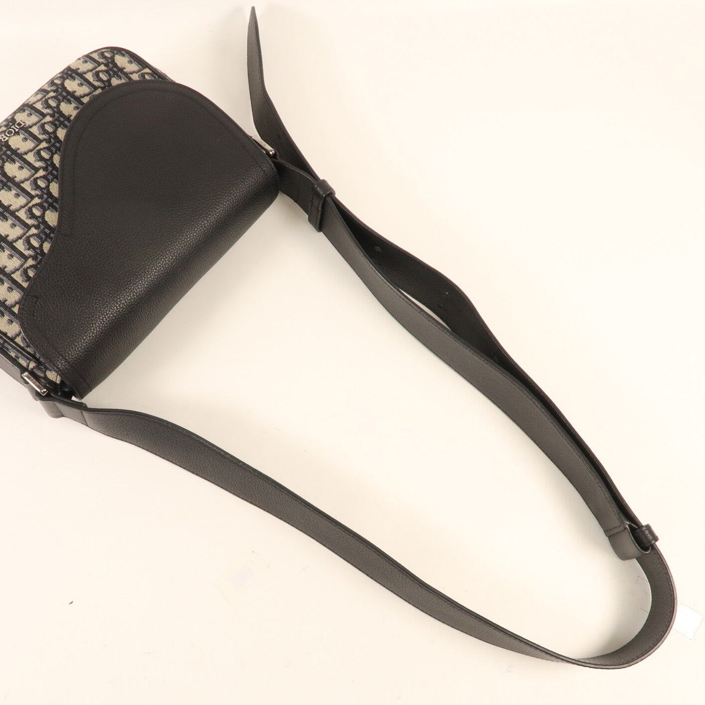 Dior 牛皮皮革/帆布Shoulder Bag銀扣肩背袋