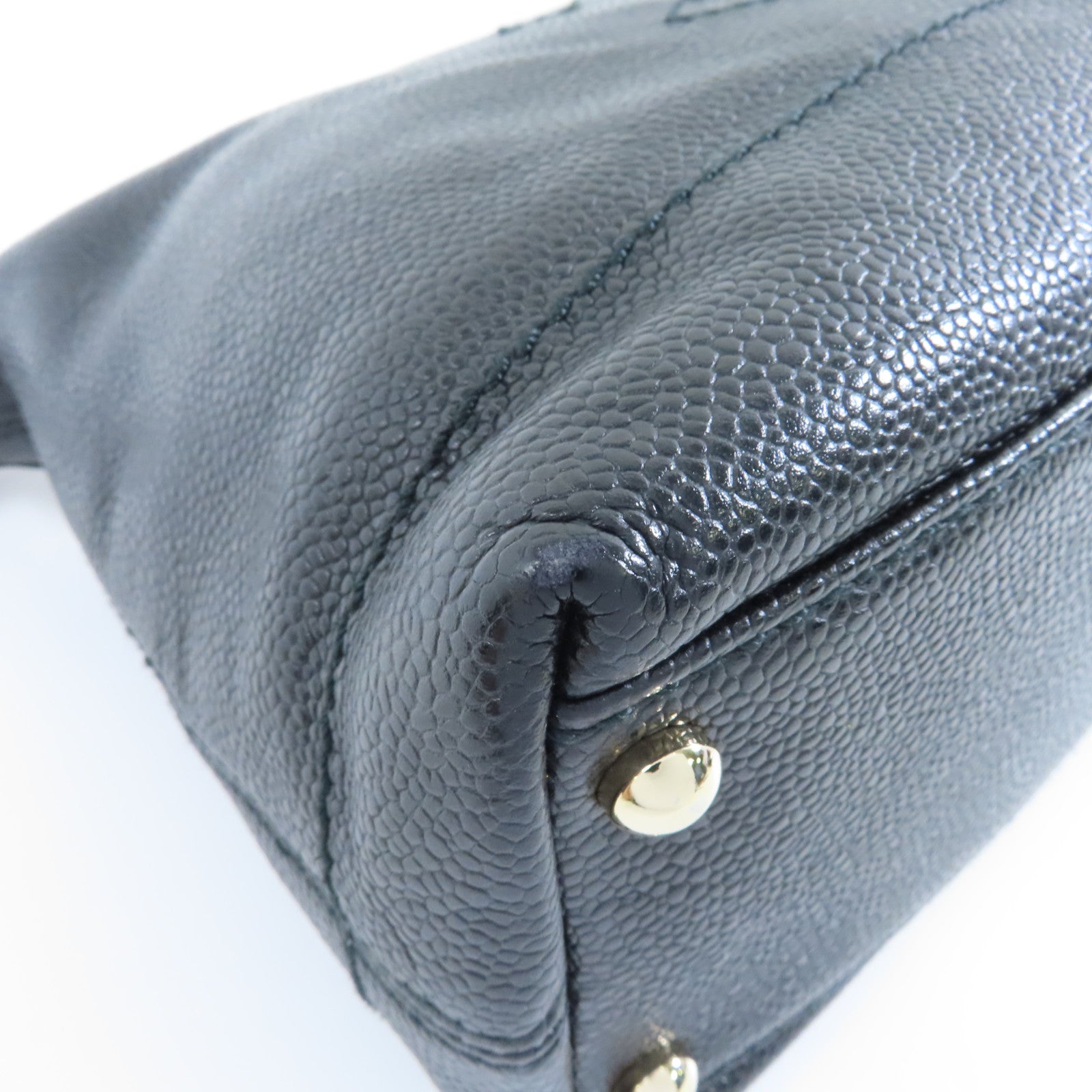 CHANEL 【激減優惠】Caviar皮革Shoulder Bag銀扣肩背袋黑色