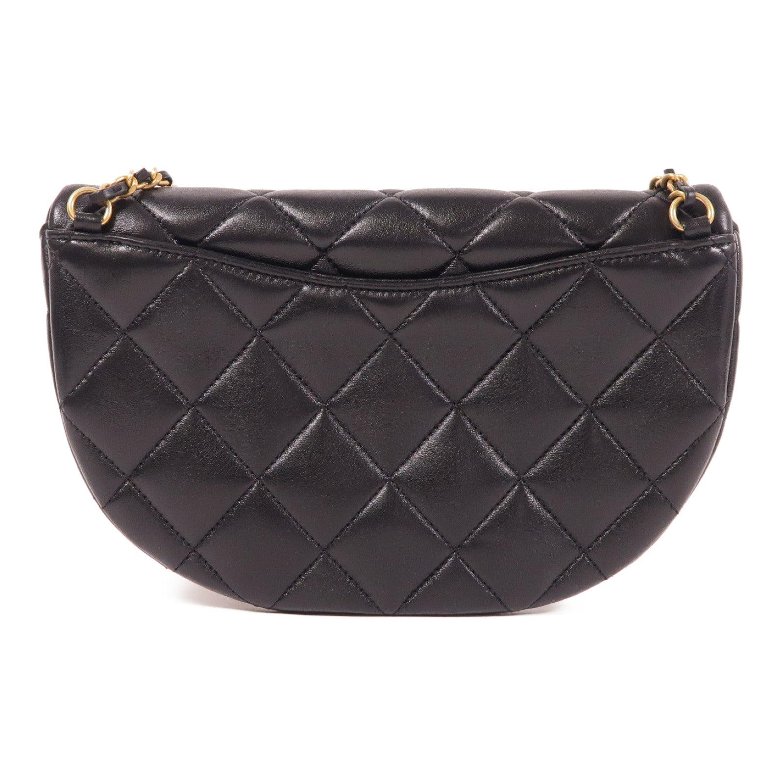 CHANEL 羊皮皮革2 Way Shoulder金扣手挽肩背兩用袋