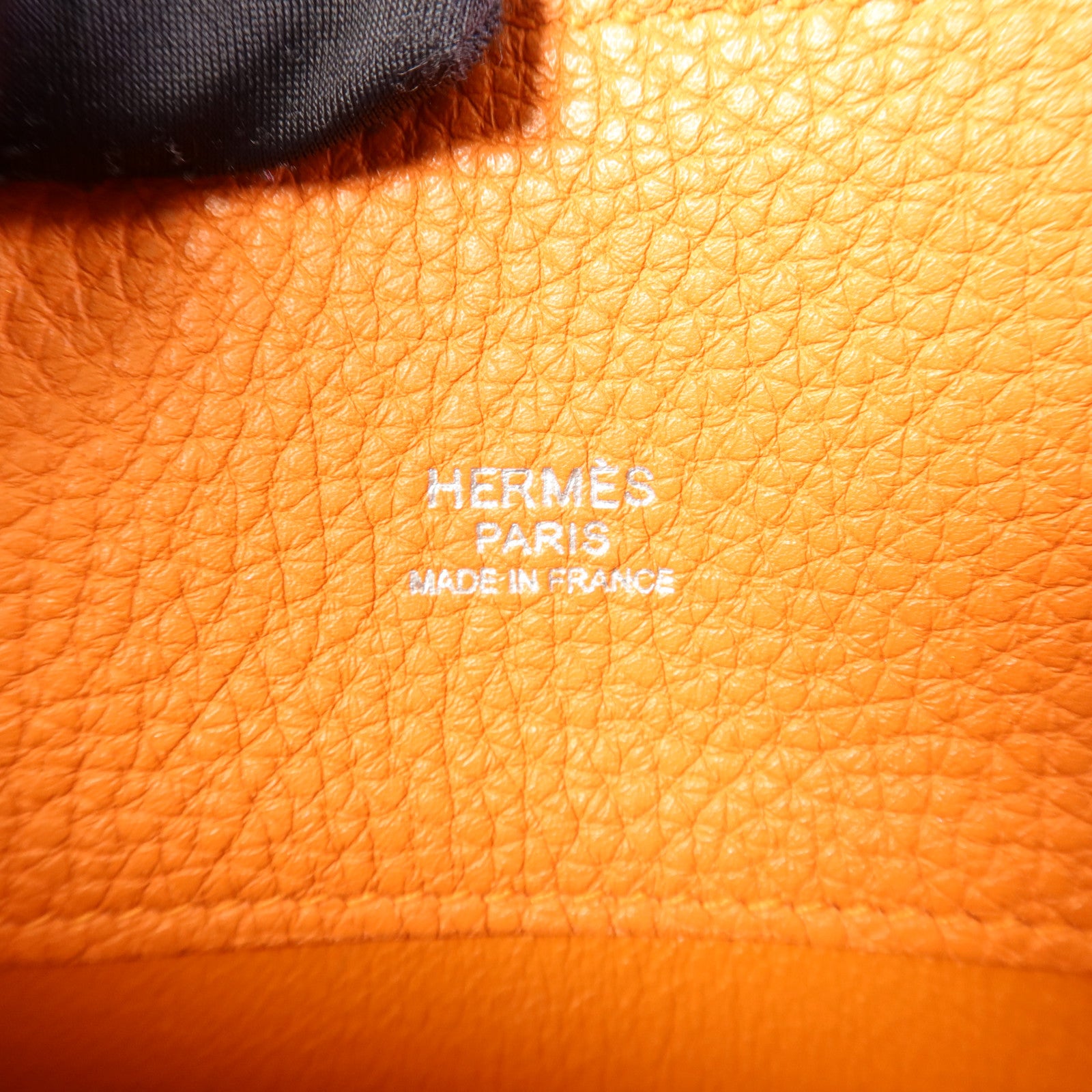 HERMES Togo皮革So Kelly 22銀扣肩背袋Orange