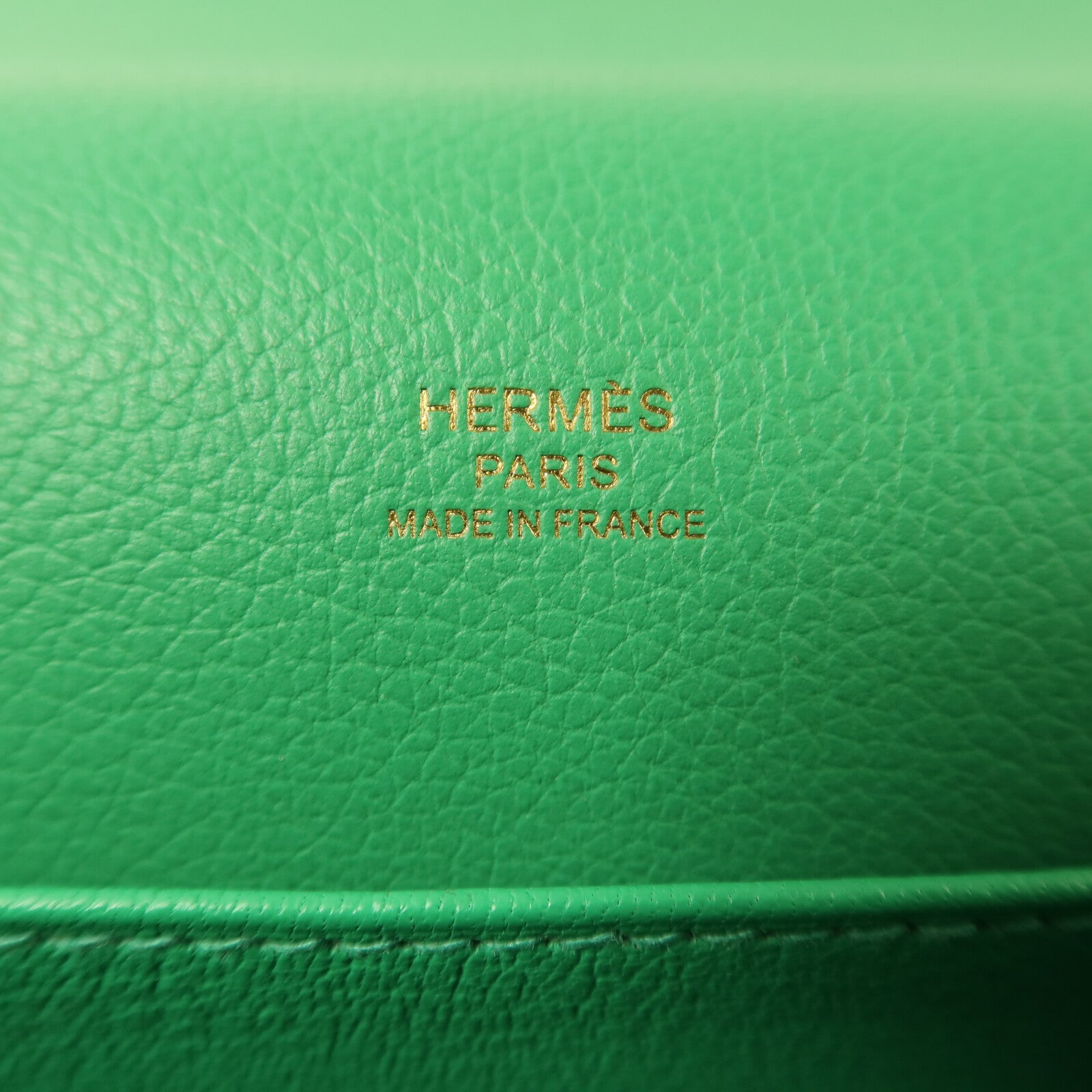 HERMES Evercolor皮革Roulis 23金扣肩背袋Menthe
